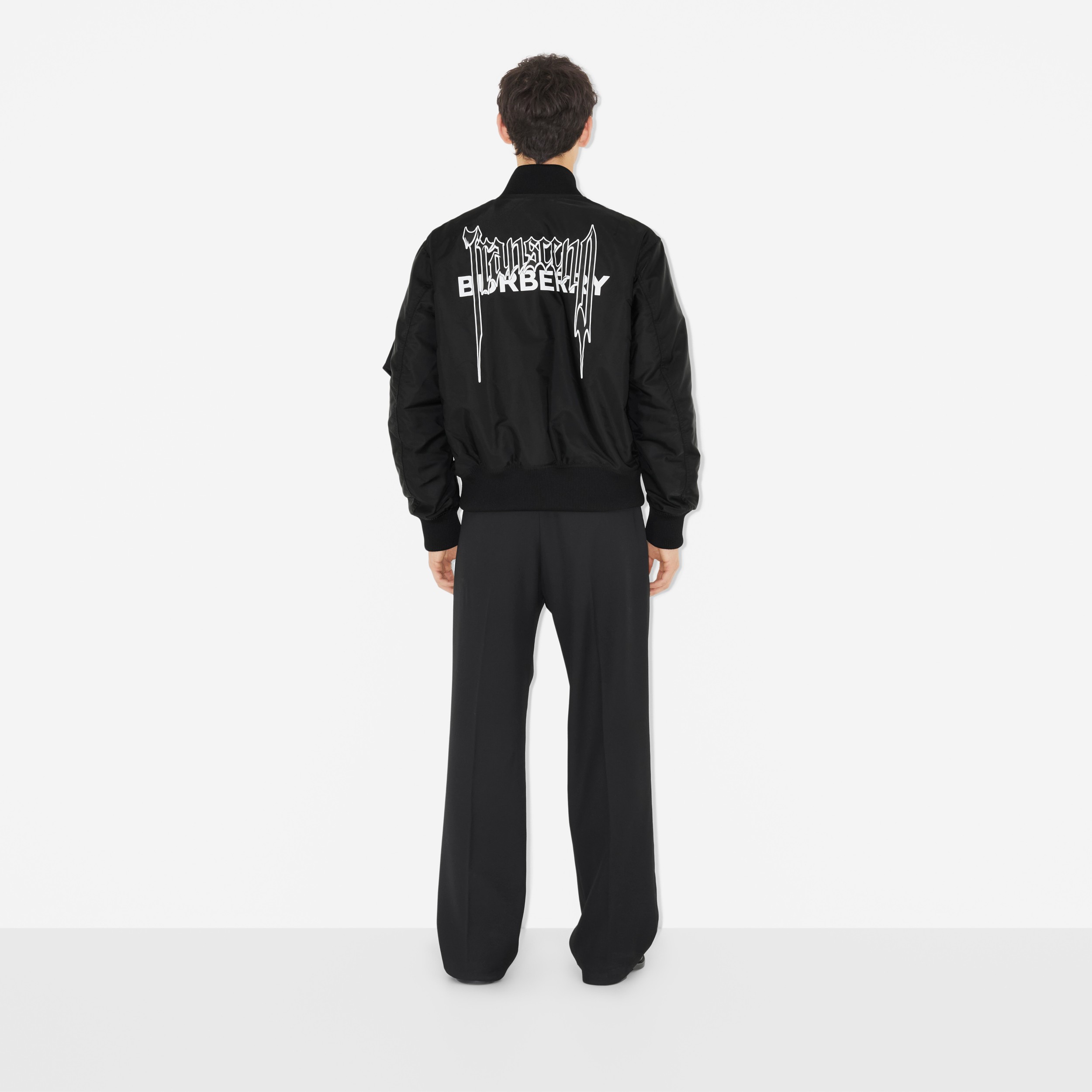 モンタージュプリント ナイロン ボマージャケット (ブラック) - メンズ | Burberry®公式サイト - 4