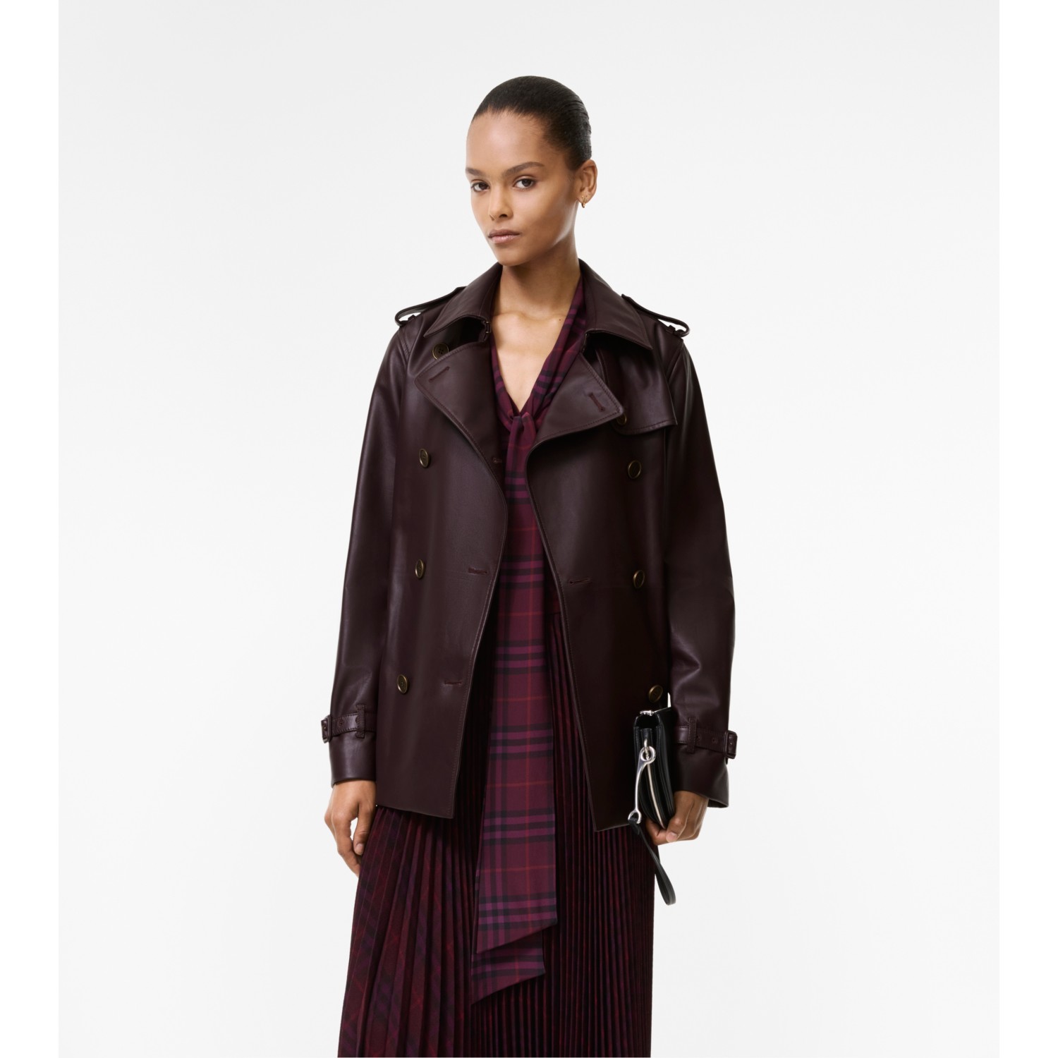 Leather Kensington Trench Jacket - thumbnail 3