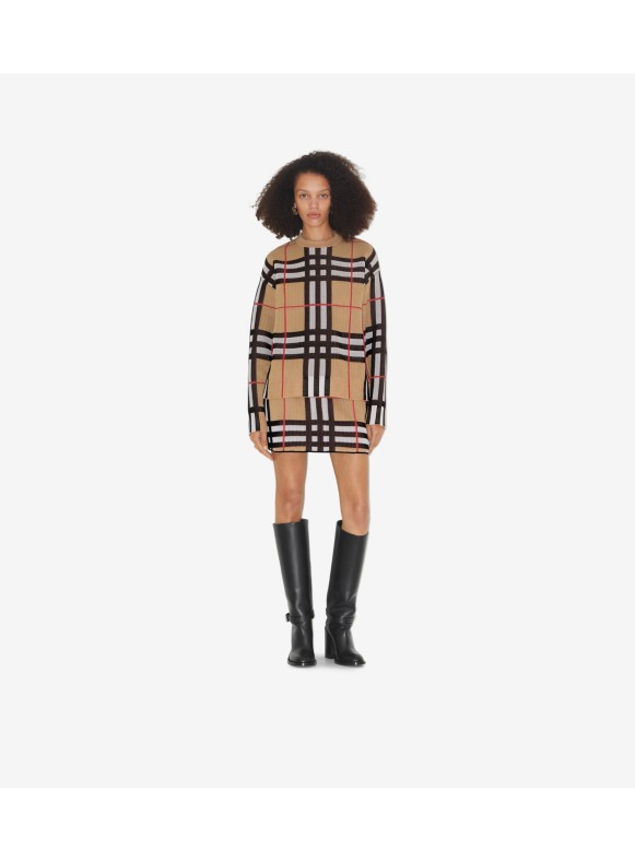 Burberry diamond quilted mini skirt - Burberry houndstooth check wool double  - IetpShops Seychelles - breasted coat Burberry