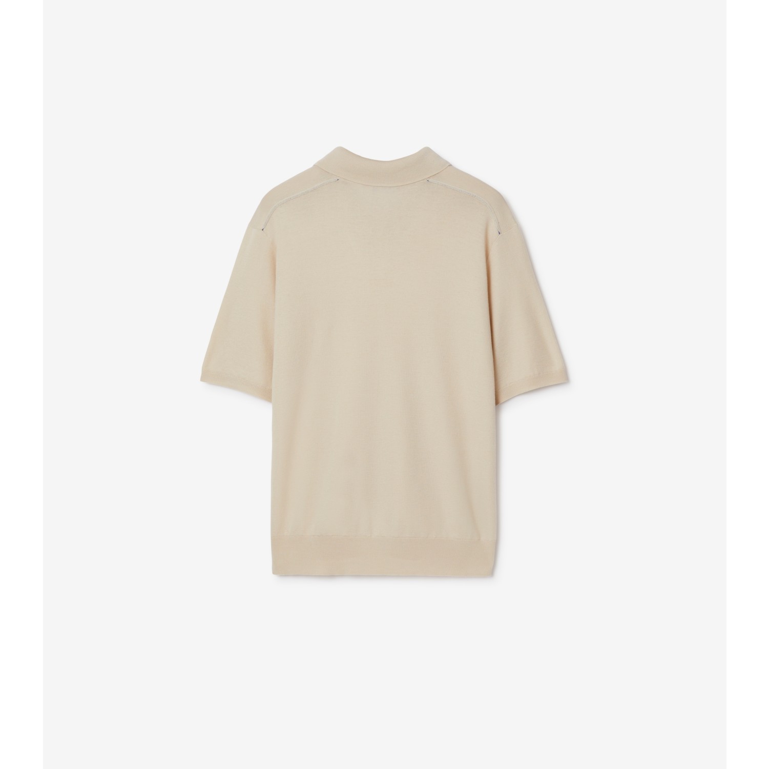 Wool Polo Shirt in Soap - Men | Burberry® Official