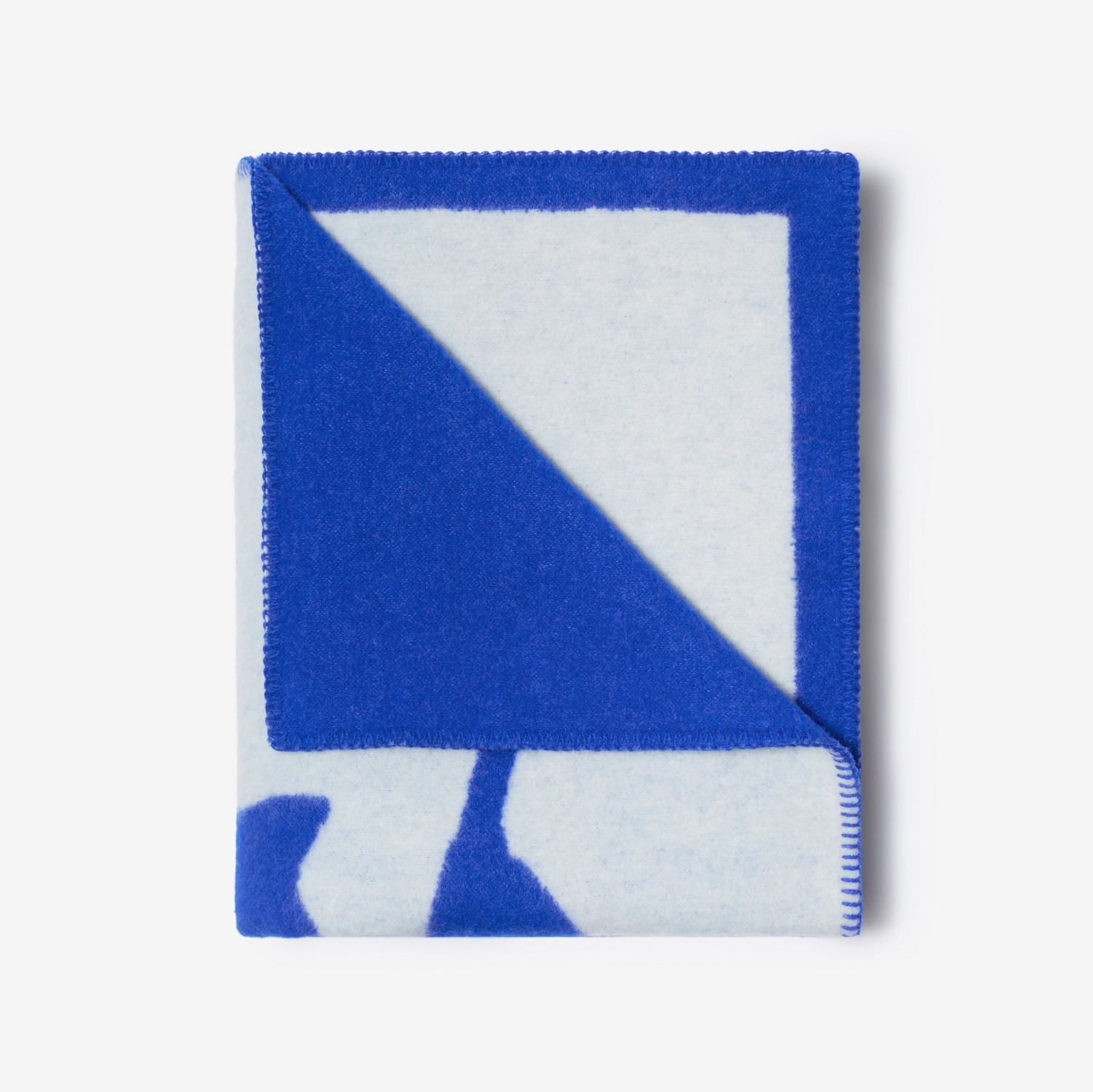 马术骑士徽标羊毛毯 (骑士蓝) | Burberry® 博柏利官网