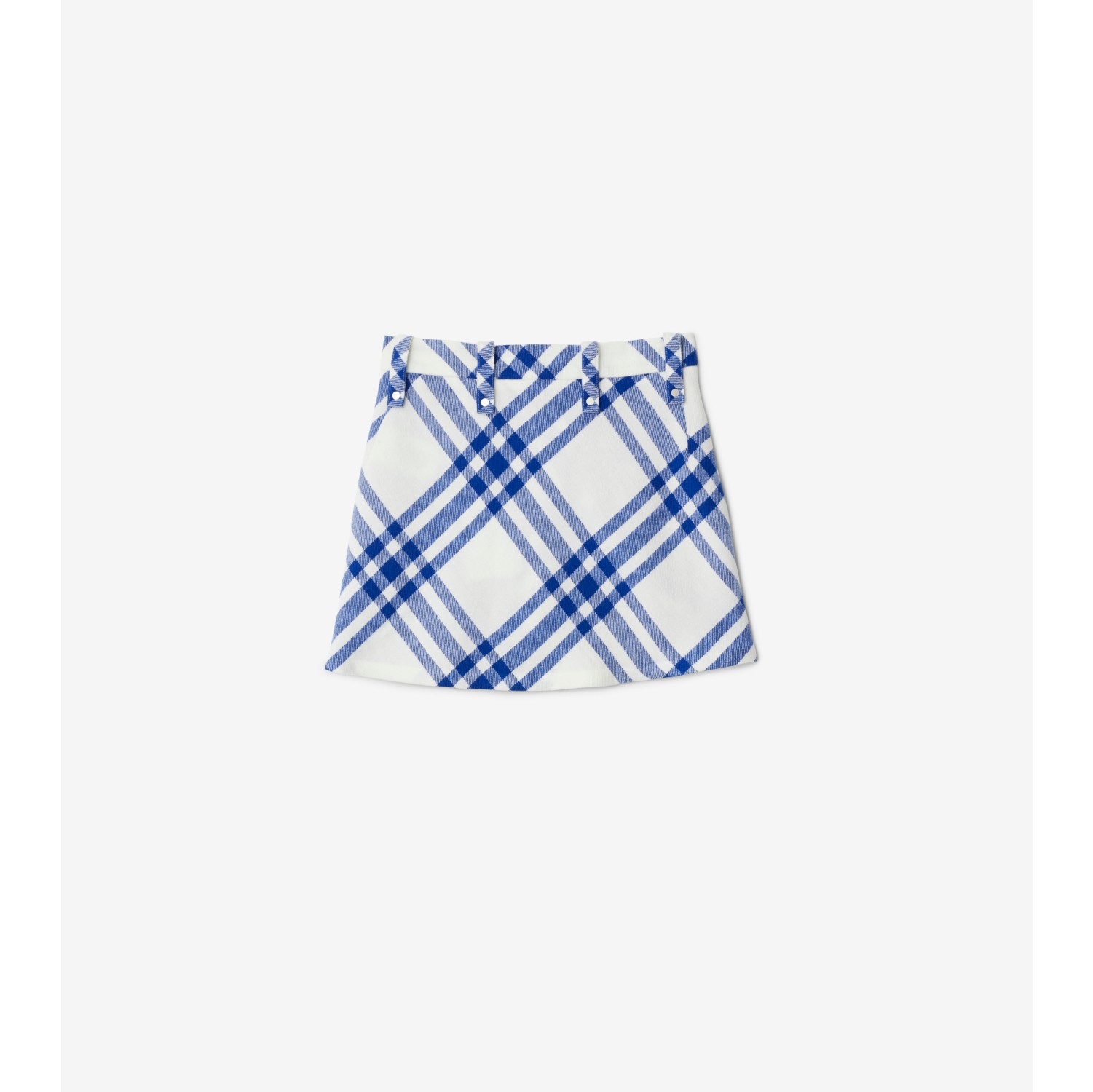 Check Wool Mini Skirt in Salt - Women | Burberry® Official