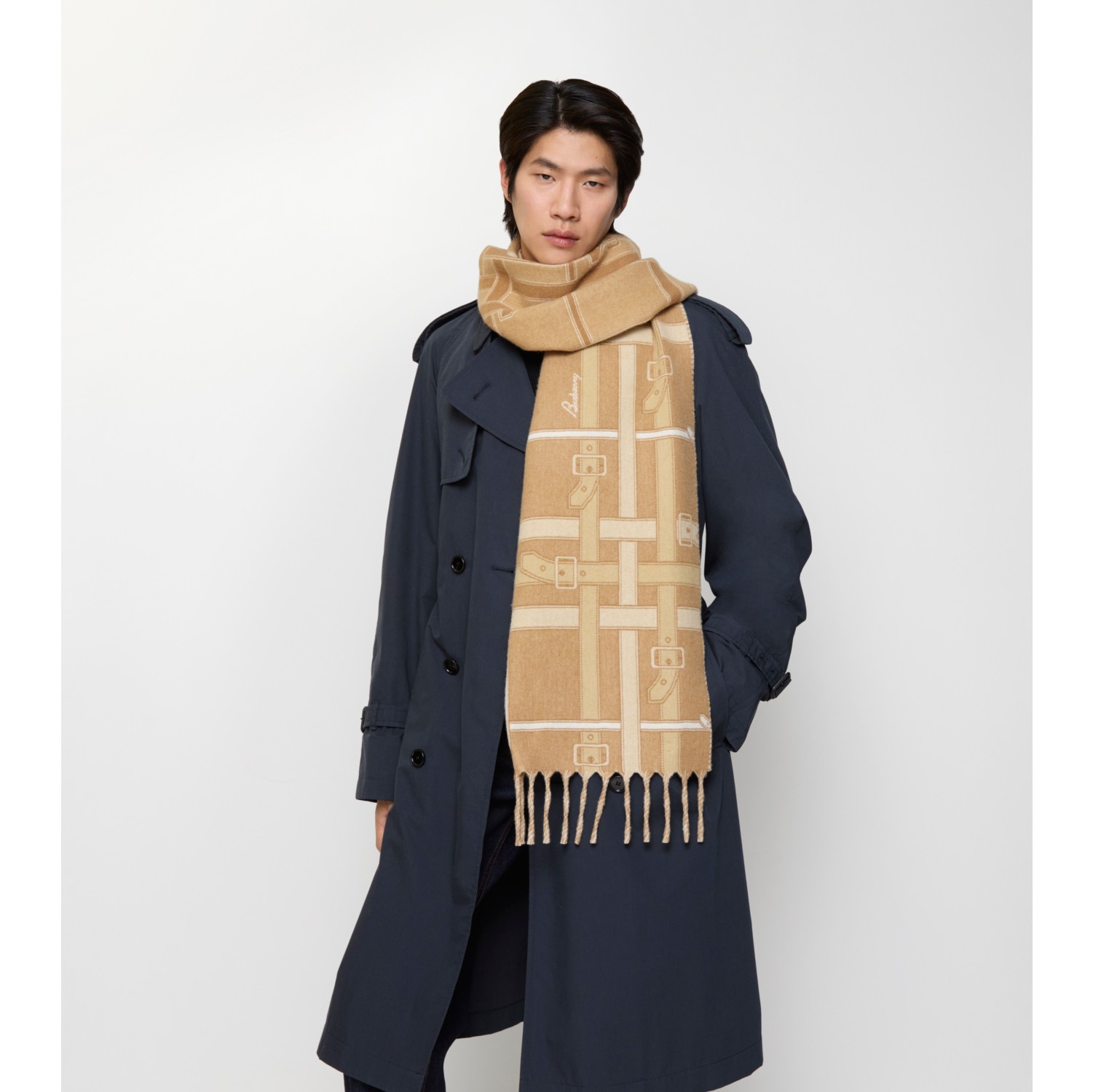 Belt Check Cashmere Scarf