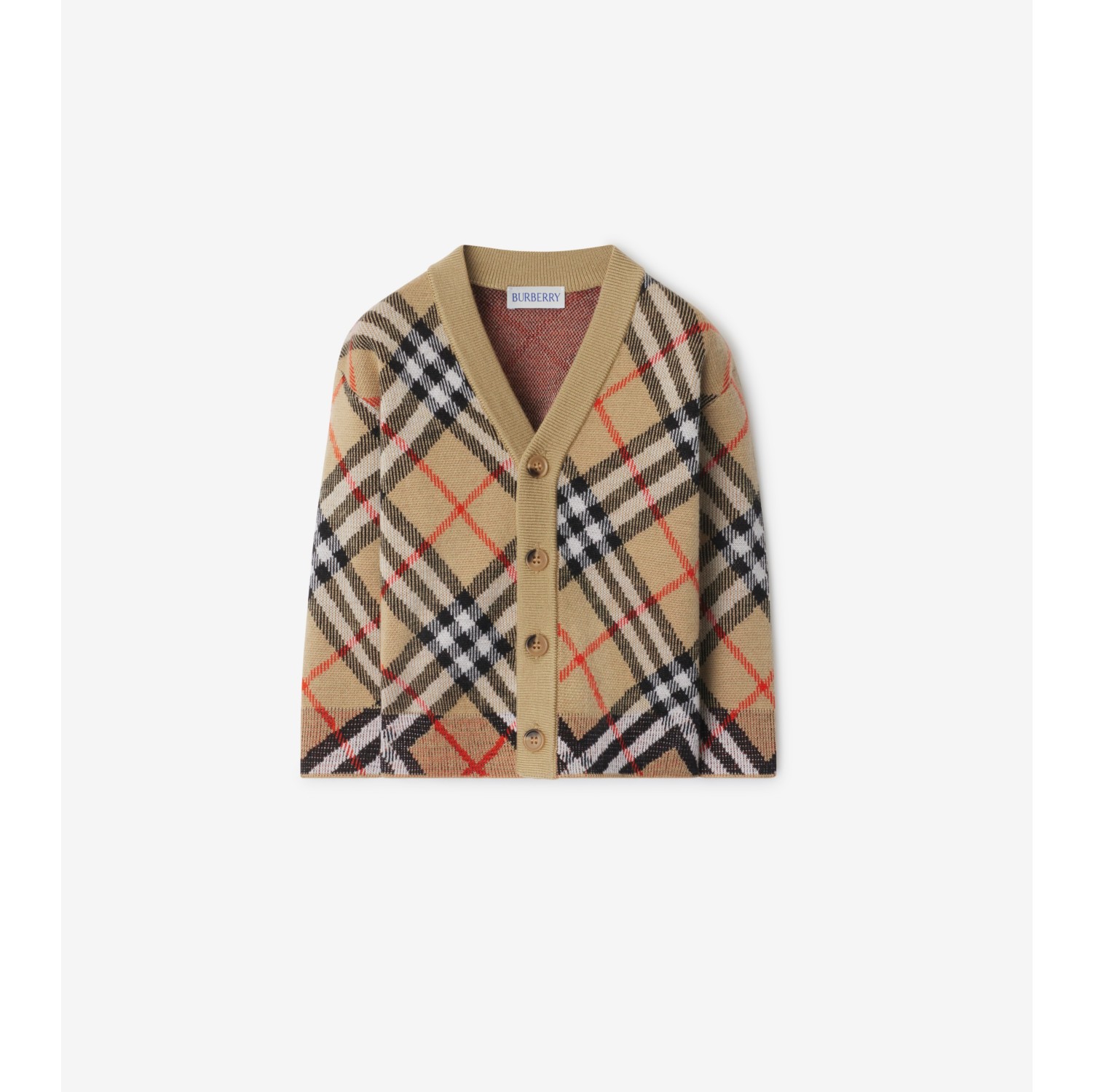 Cardigan in lana Check