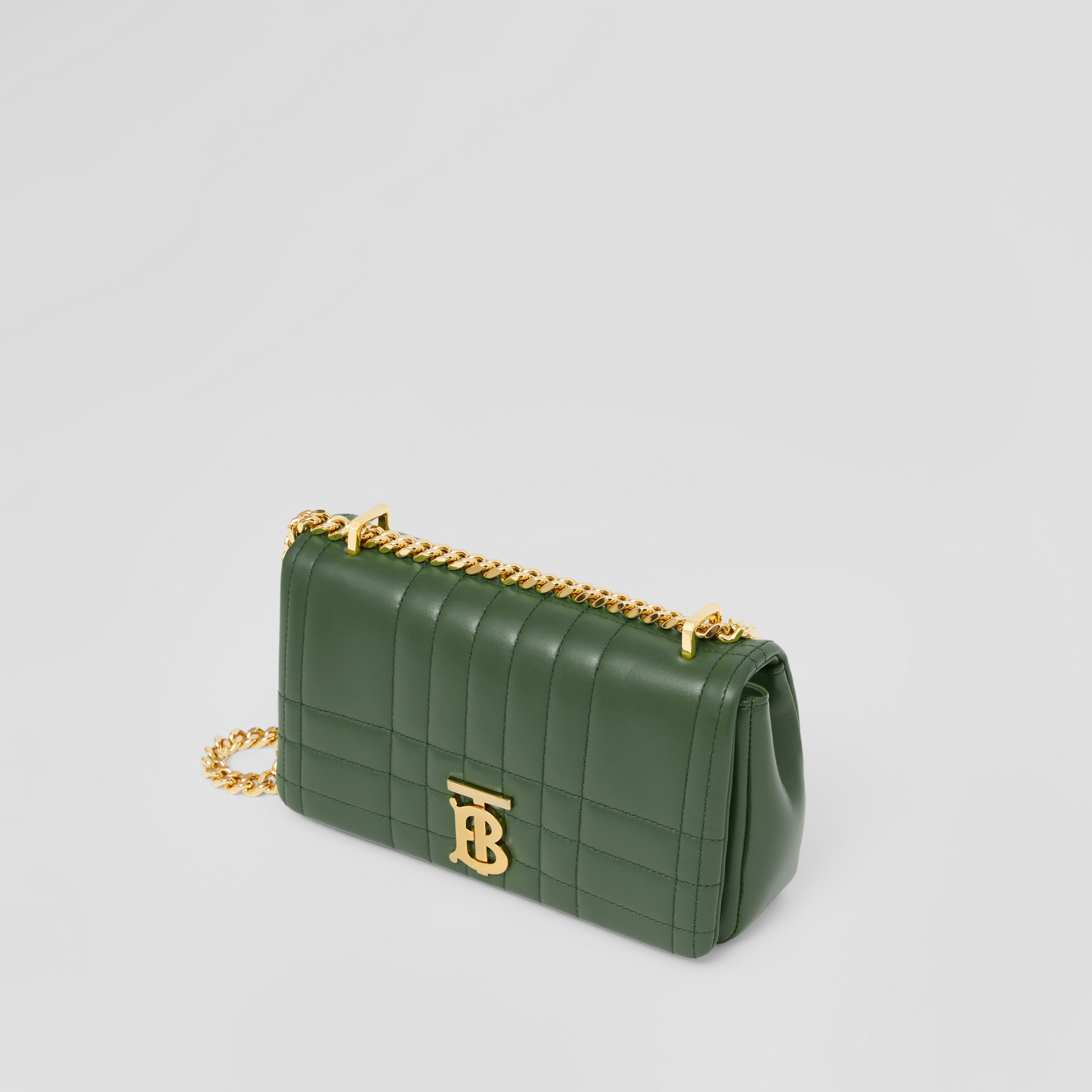 Quilted Leather Small Lola Bag in Deep Emerald Green - Women | Burberry® Official - 4