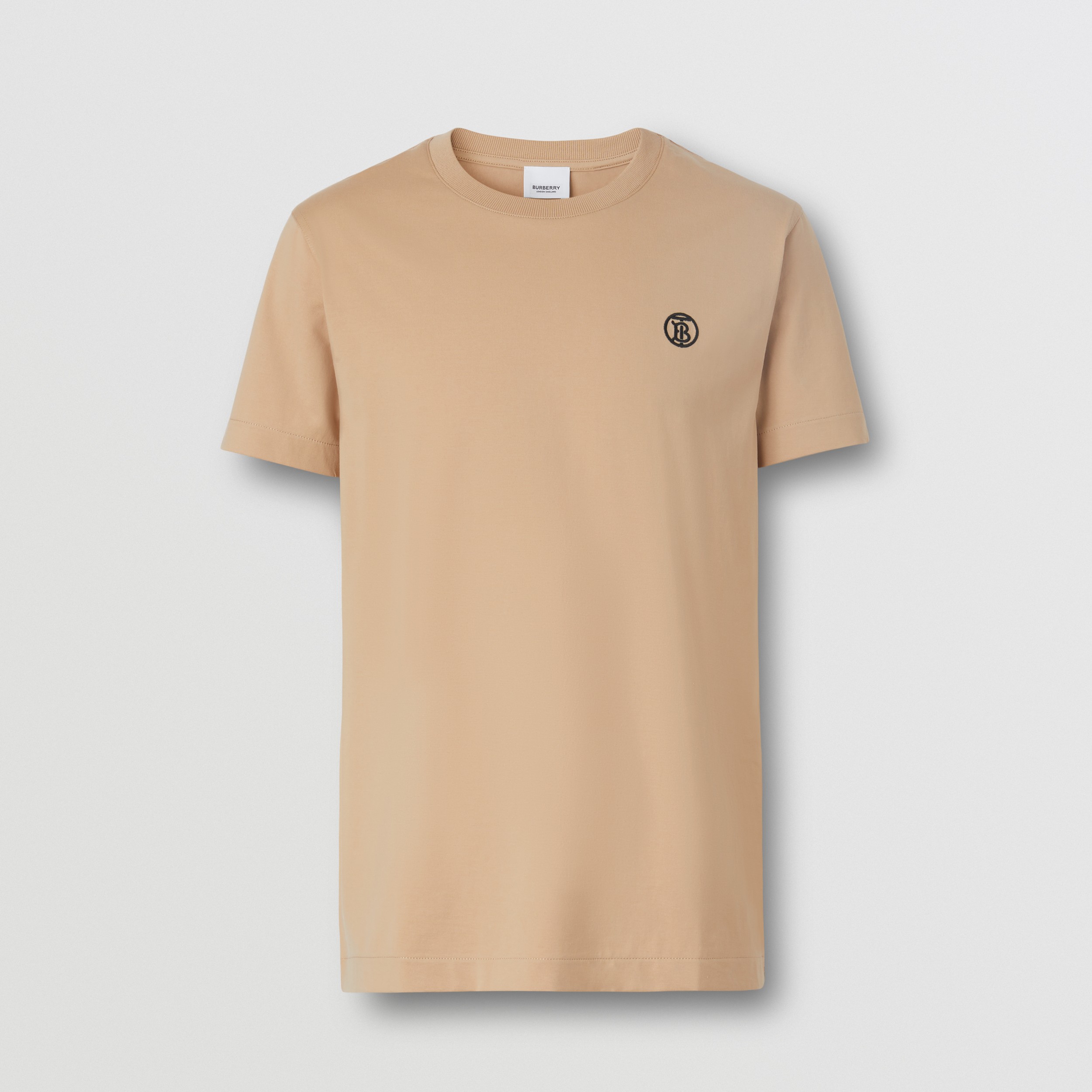 Monogram Motif Cotton T-shirt in Soft Fawn - Men | Burberry® Official - 4