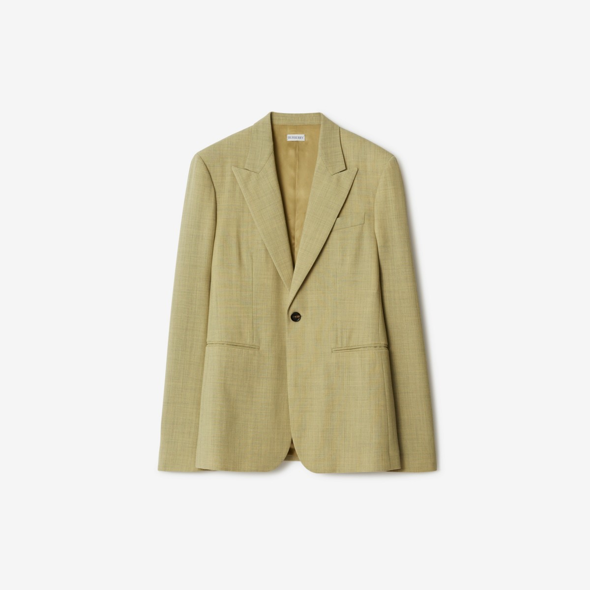 Burberry Wool Tailored Jacket In Hunter