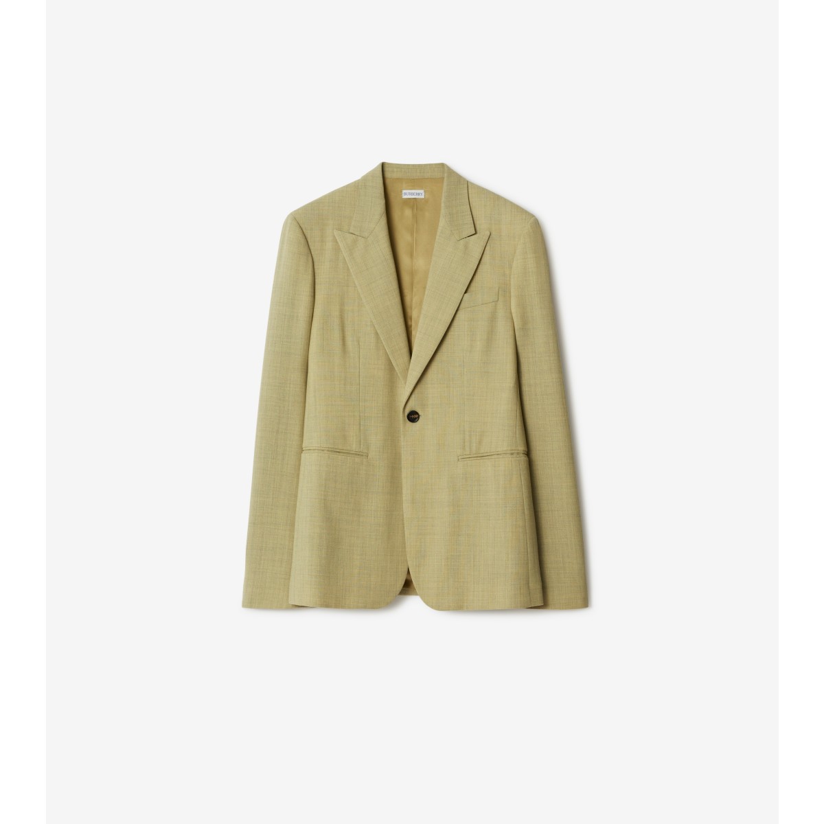 Burberry Wool Tailored Jacket In Hunter