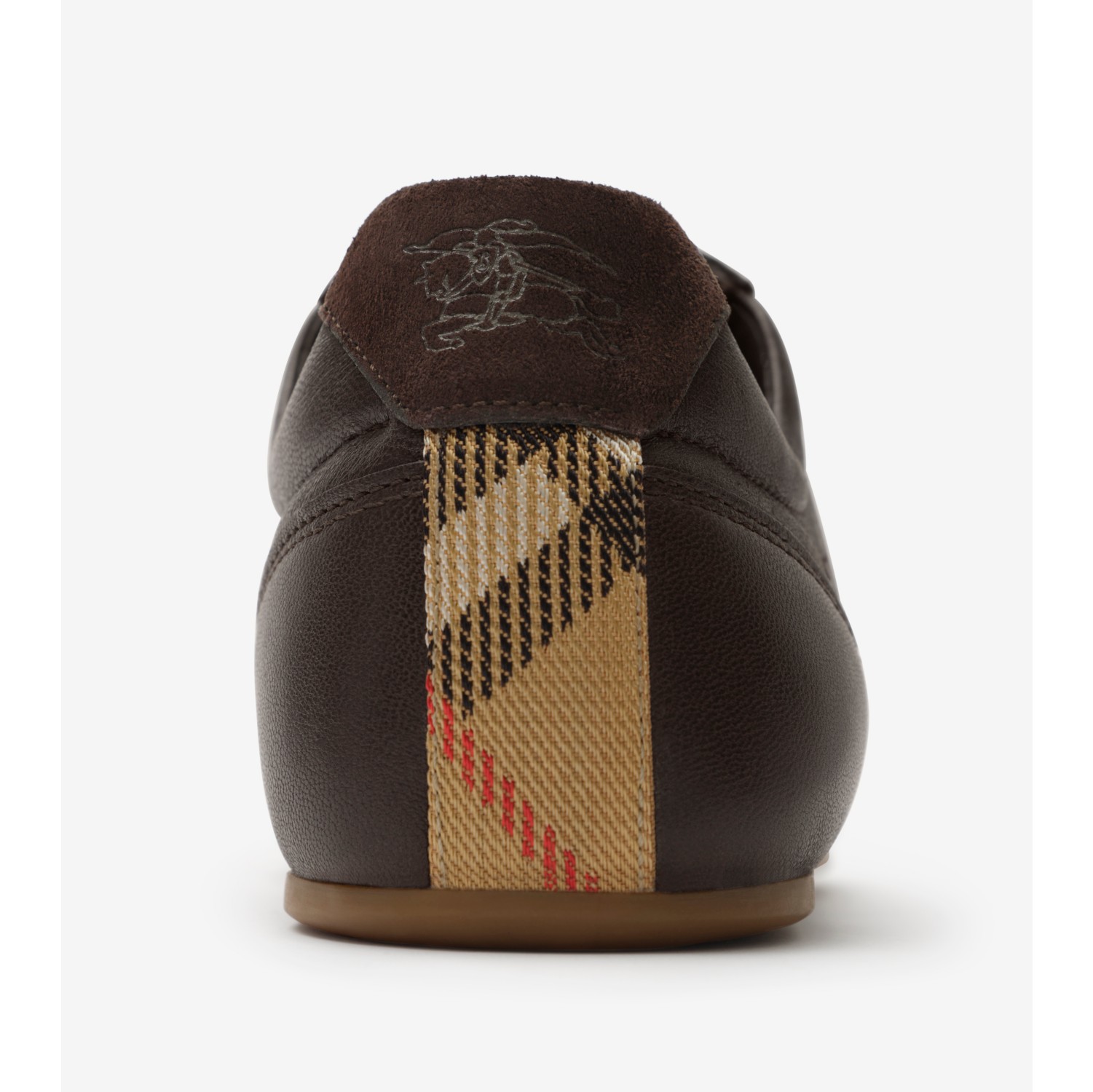 Leather Knight Runner Sneakers​ in Moorhen brown - Women | Burberry® Official