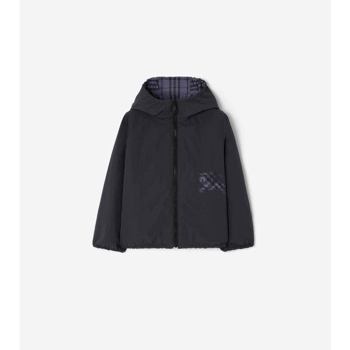  Check Reversible Hooded Jacket