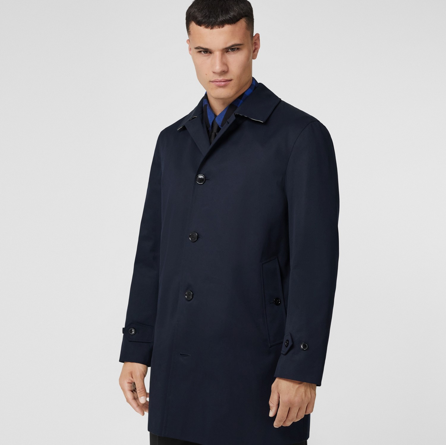 帕丁顿版型 – 短款 Heritage 轻便大衣 (煤蓝色) - 男士 | Burberry® 博柏利官网