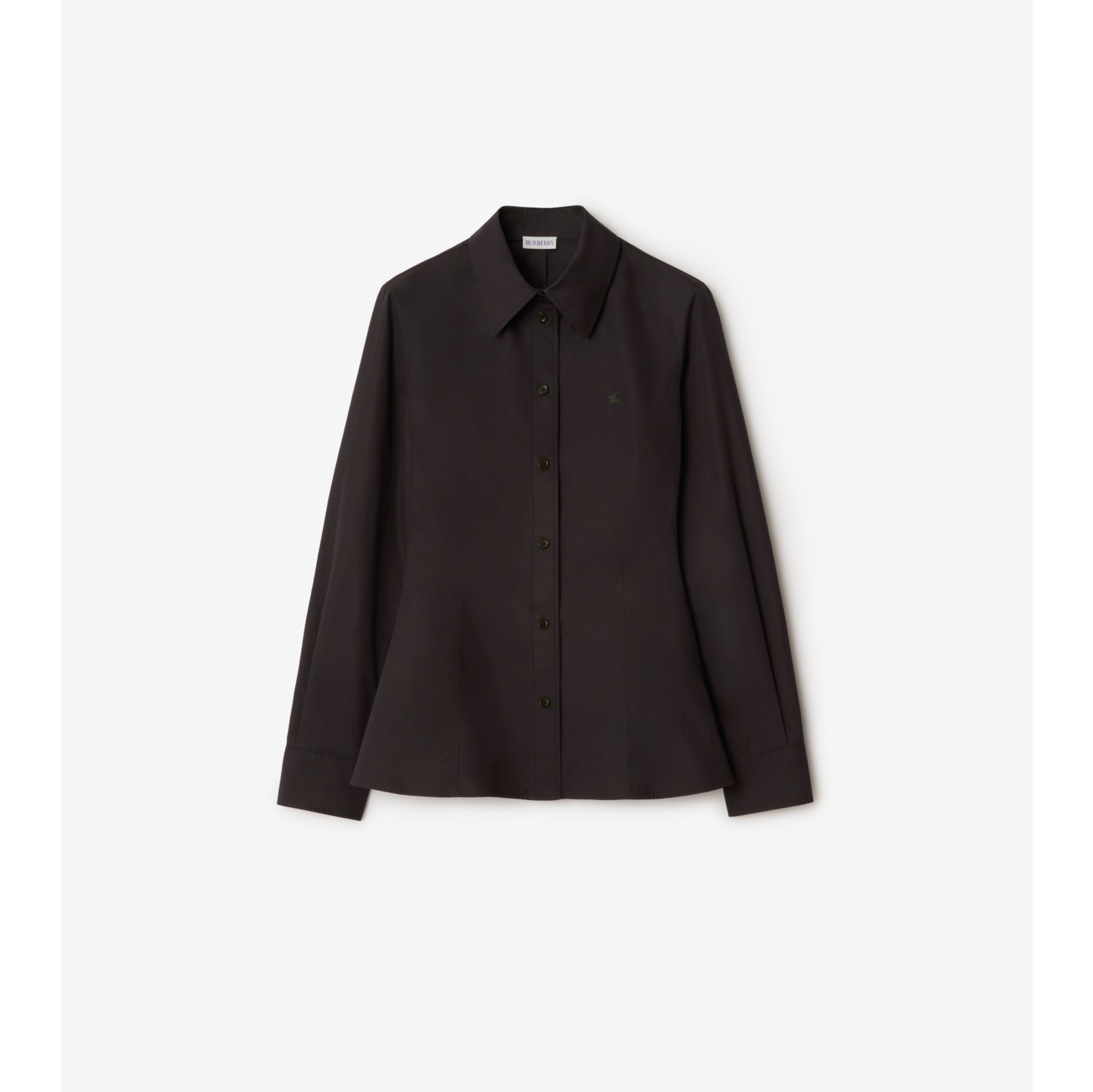 Camicia in popeline di cotone con vestibilità slim