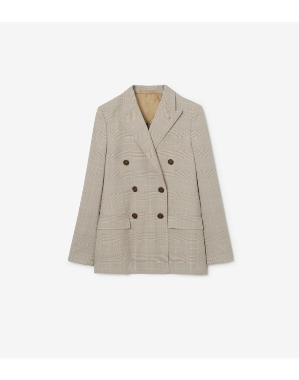 Check Wool Tailored Jacket