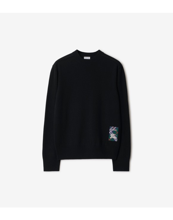 Check Label Wool Sweater