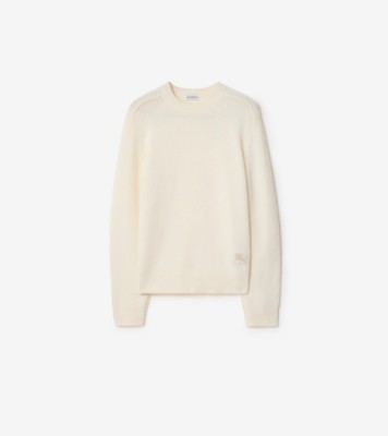 Cashmere Sweater in Ceramic white - Men | Burberry® Official