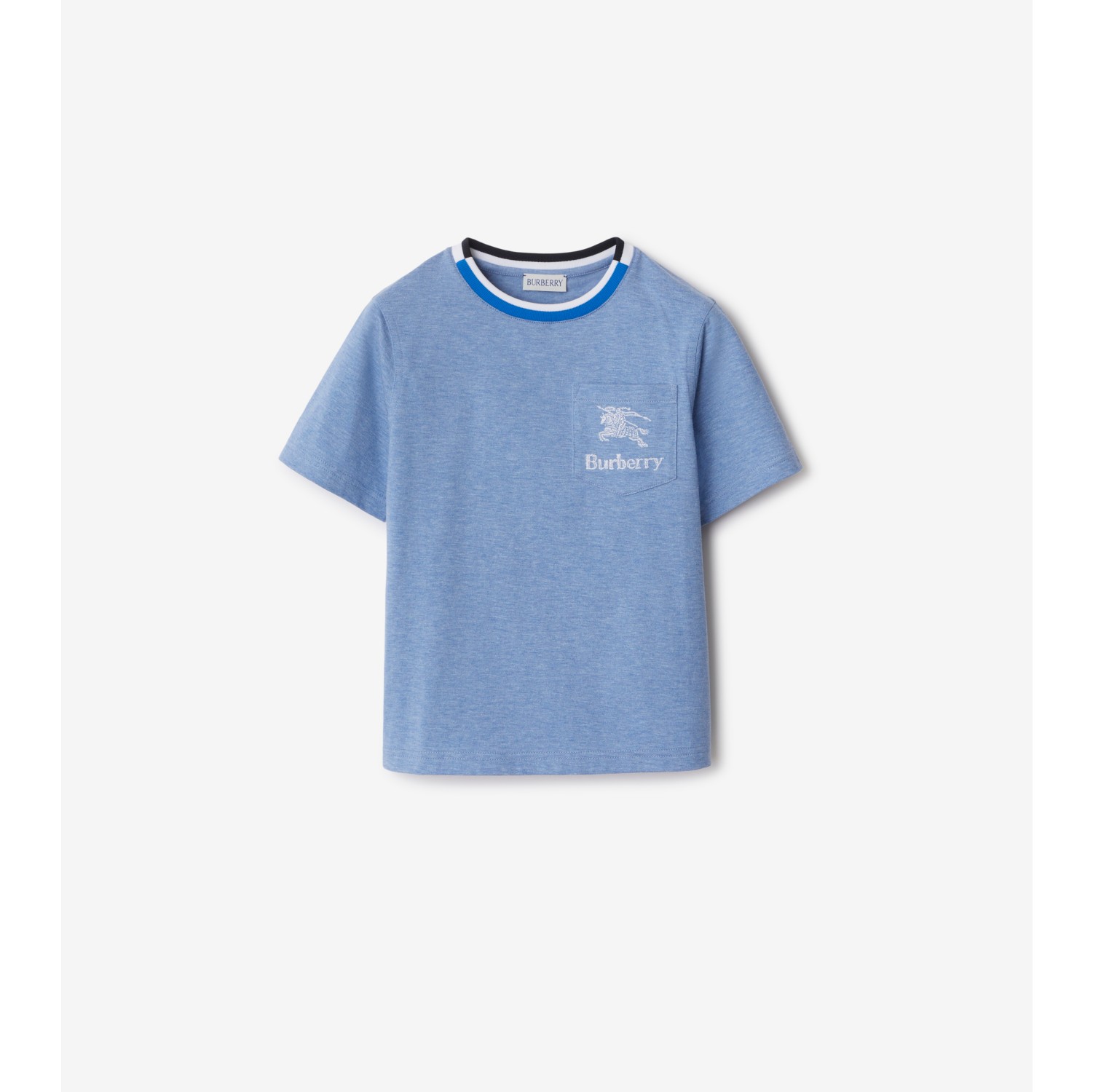 Blue burberry store t shirt