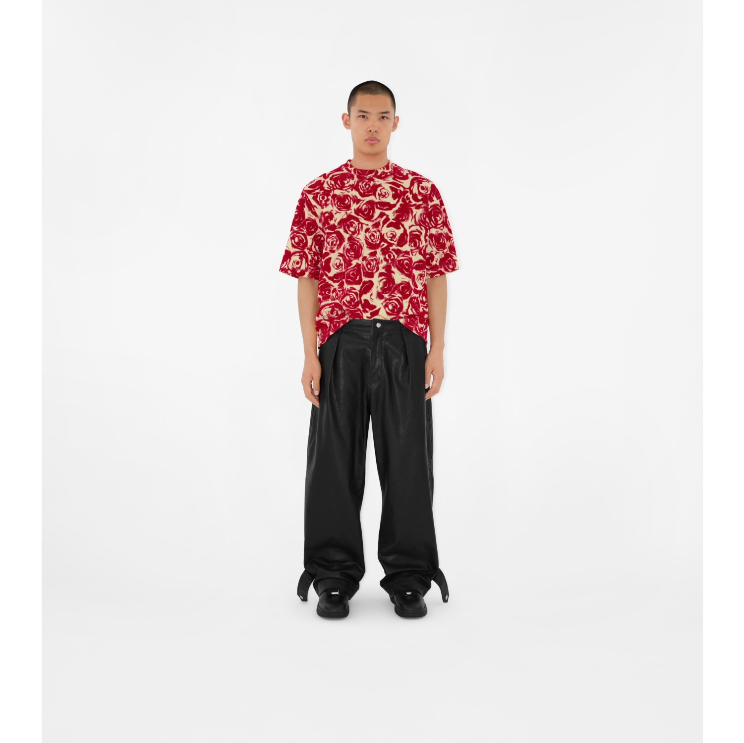 Rose Cotton Tshirt in Pillar Men Burberry® Official