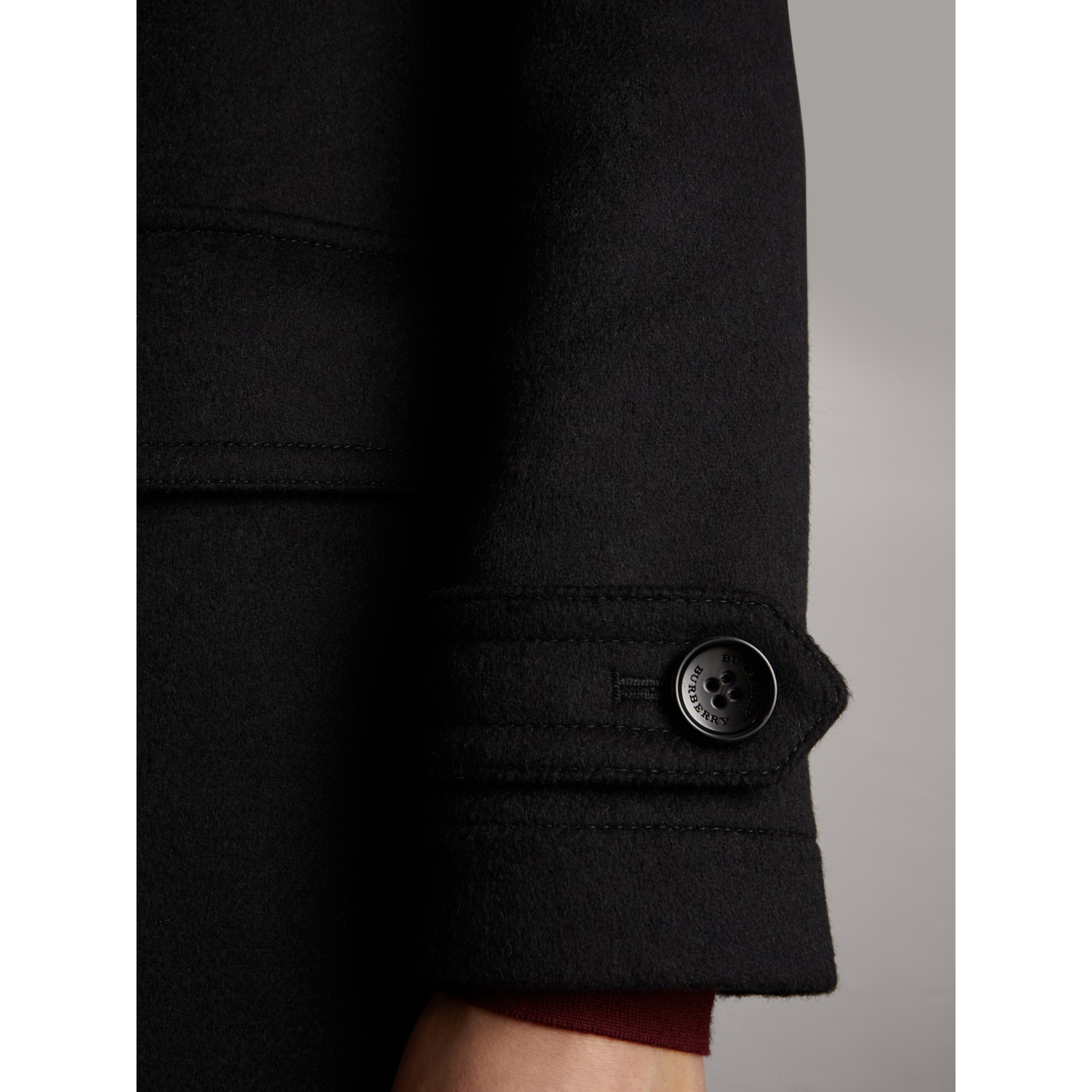 Wool Duffle Coat in Black - Women | Burberry