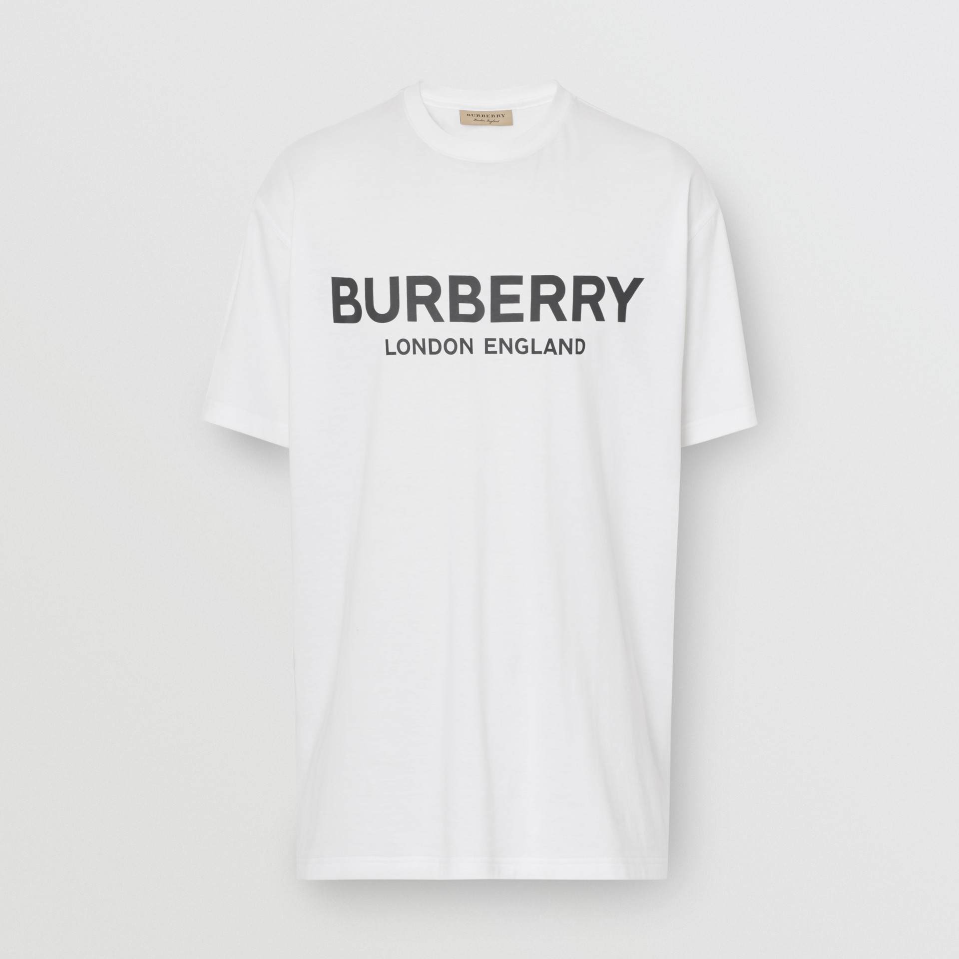 Logo Print Cotton T-shirt in White | Burberry United States