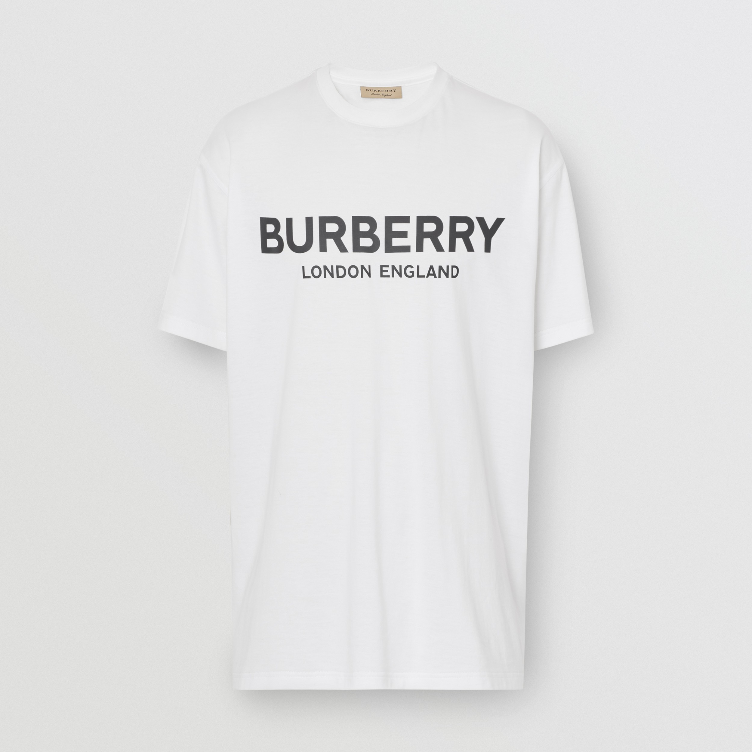 徽标印花棉质 T 恤衫 (白色) - 男士 | Burberry® 博柏利官网 - 4