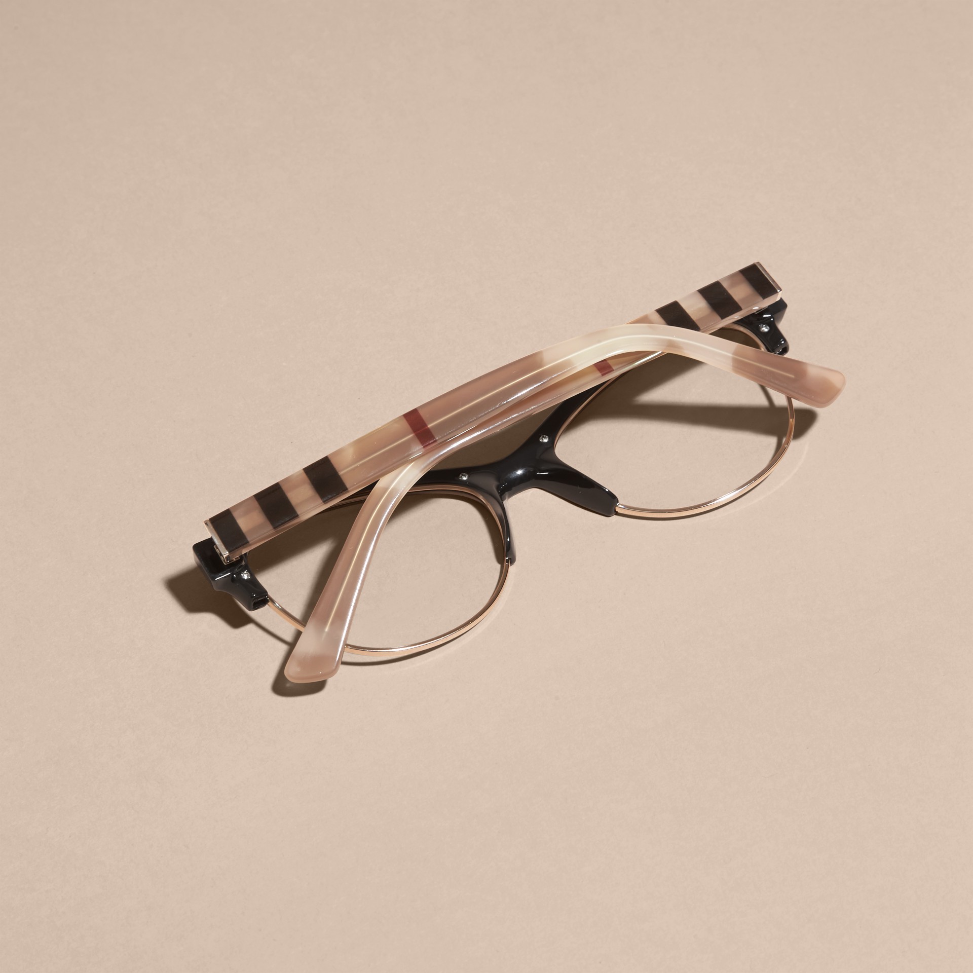 Half-rimmed Cat-eye Optical Frames Black Burberry