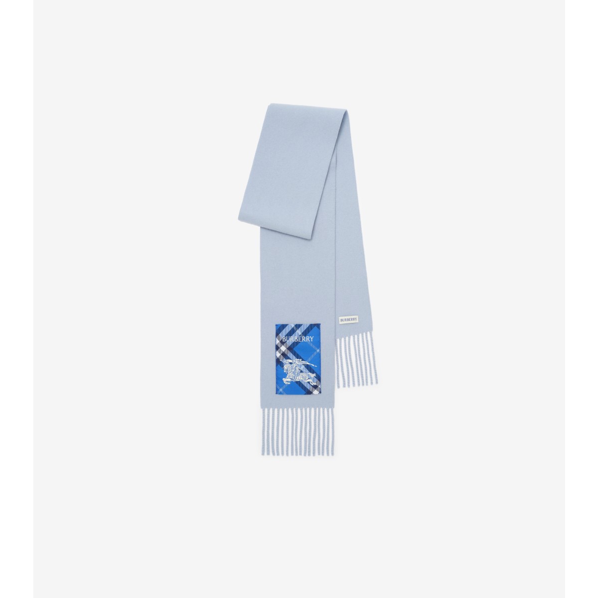  Check Narrow Label Cashmere Scarf