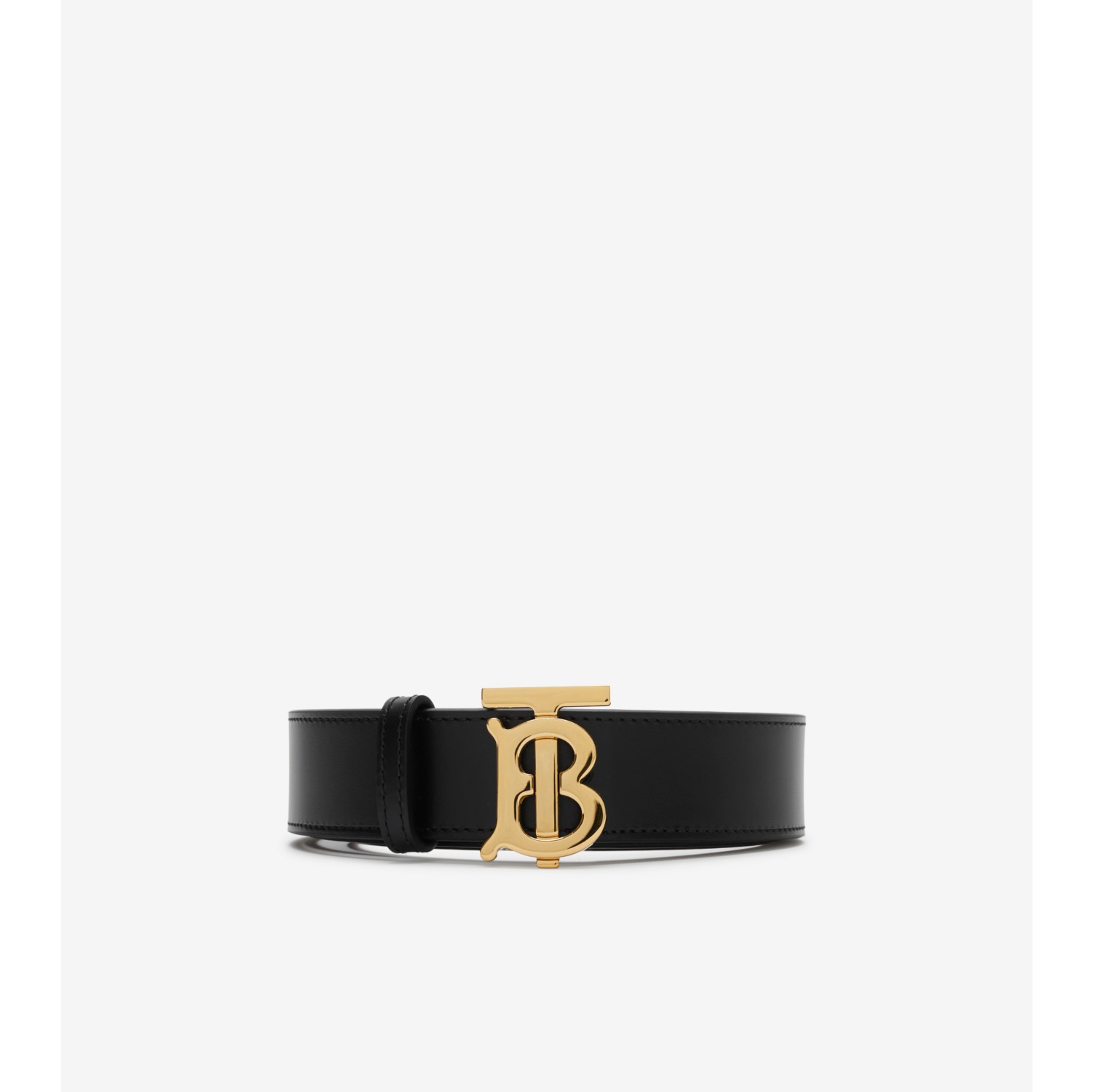 Reversible Leather TB Belt in Black/tan/gold - Women | Burberry® Official