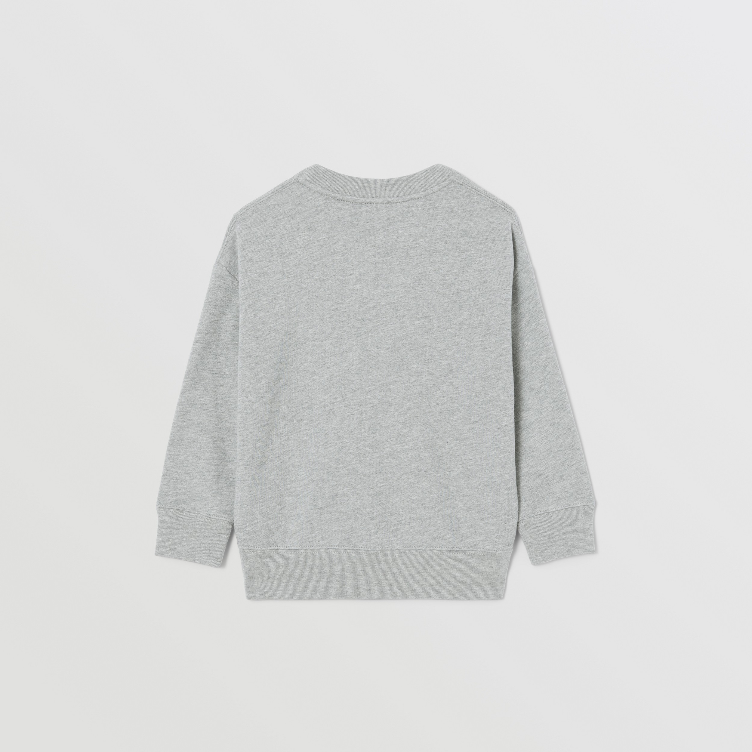 Montage Print Cotton Sweatshirt in Grey Melange | Burberry® Official - 4