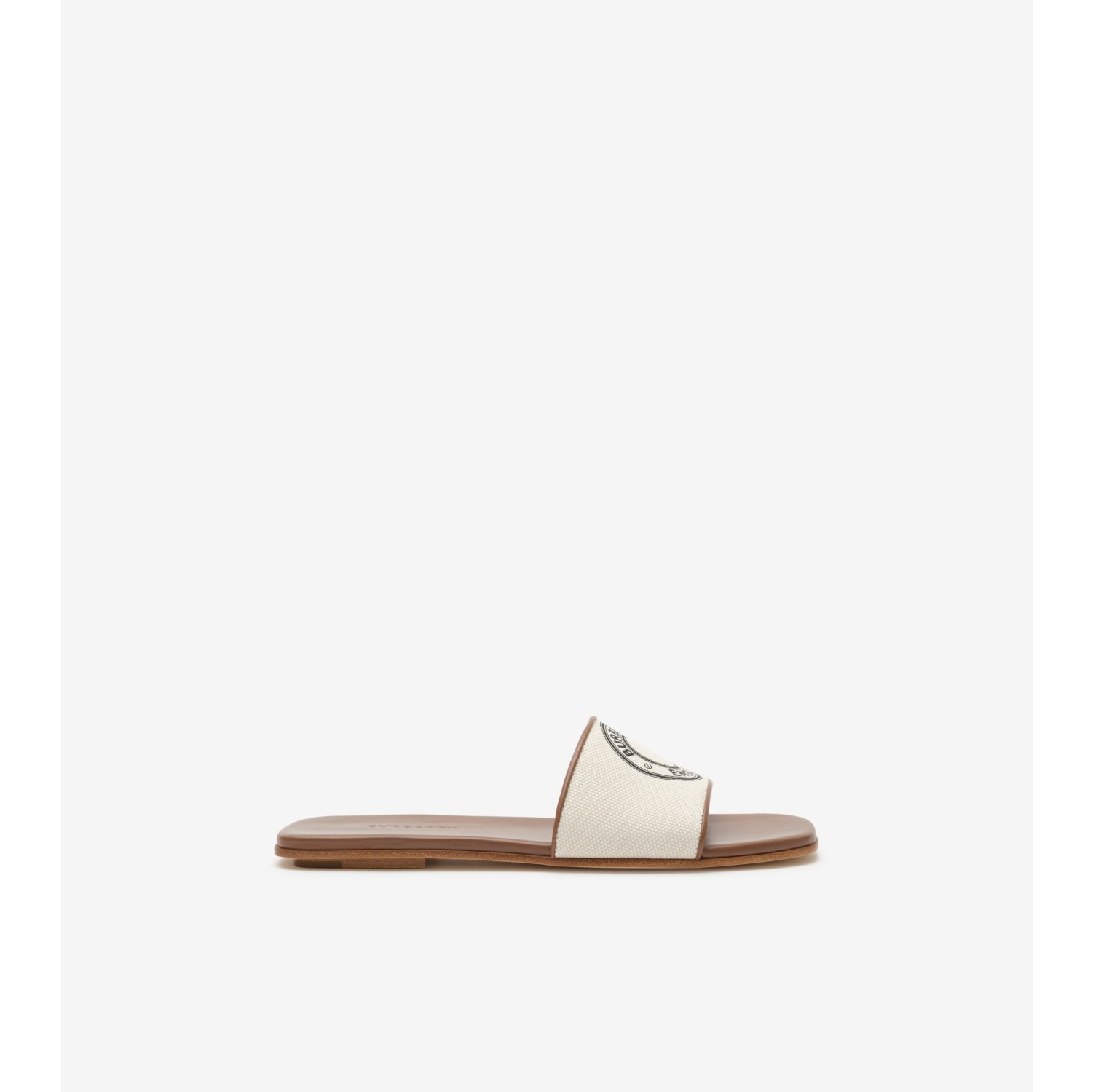 Baumwoll-Slides mit Logografik