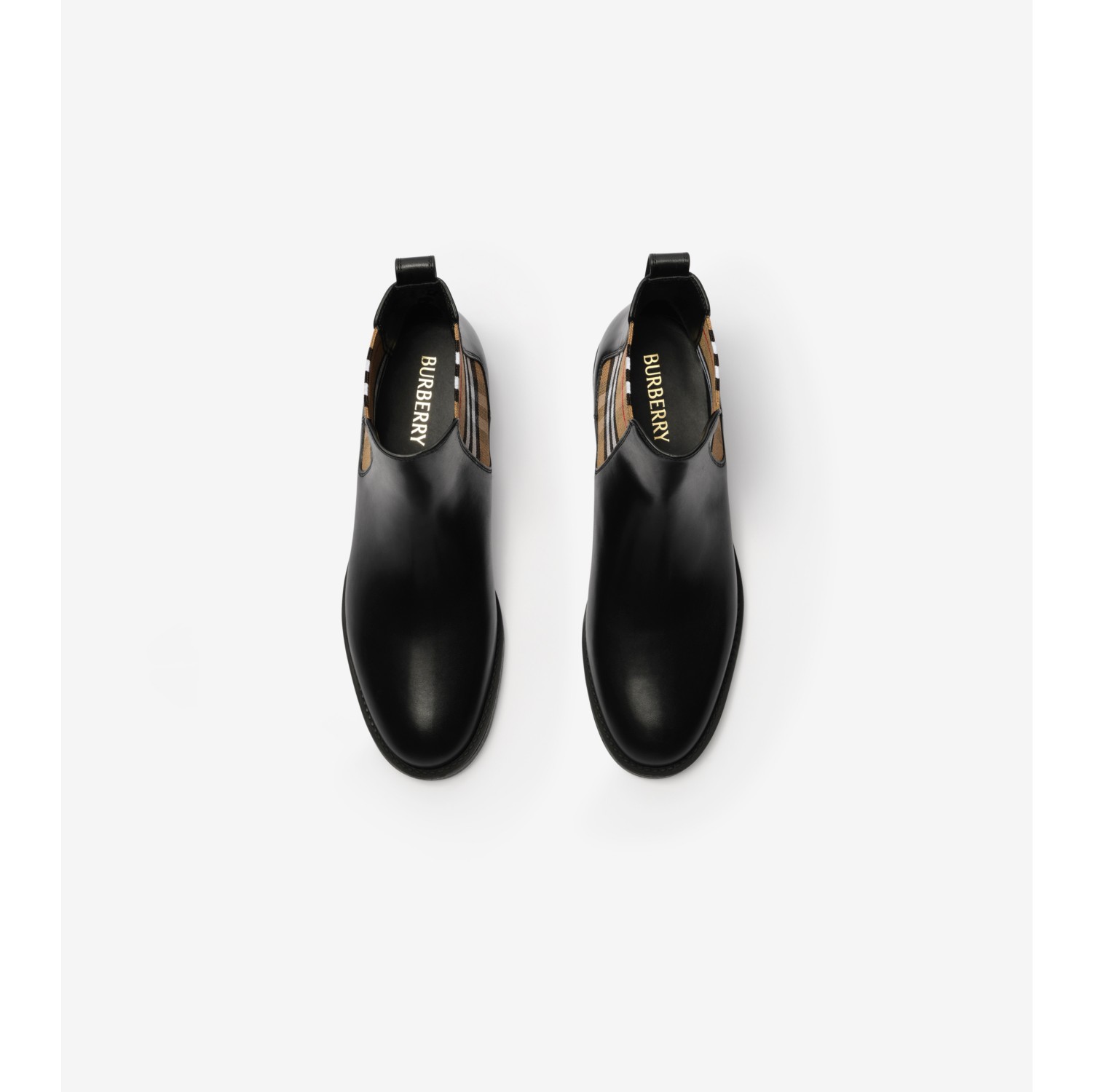 Leather Hampstead Boots in Black - Women | Burberry® Official