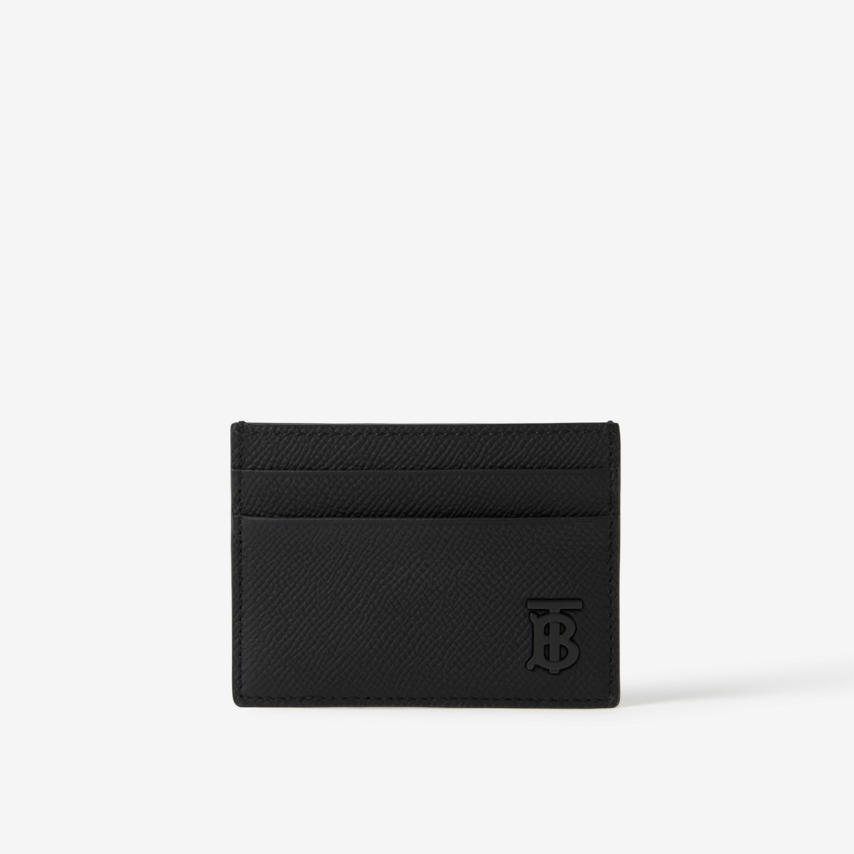 Burberry Leather Tb Card Case In Black