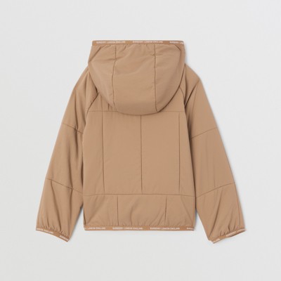 matt nylon hooded jacket