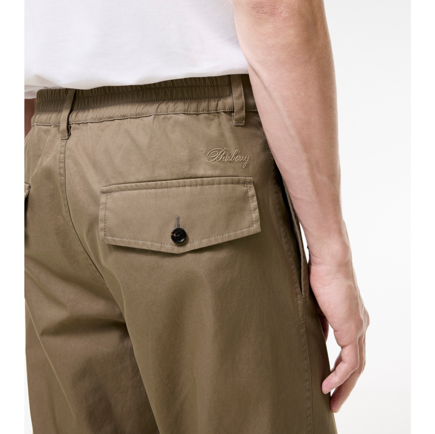 Tropical Gabardine Chinos in Finch brown - Men | Burberry® Official