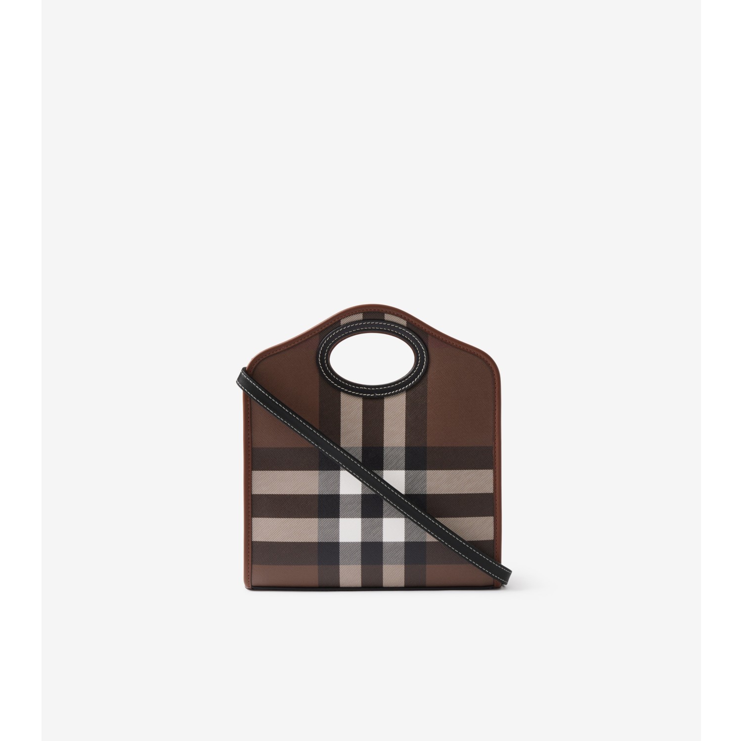 Mini Pocket Bag in Dark Birch Brown Women Burberry Official