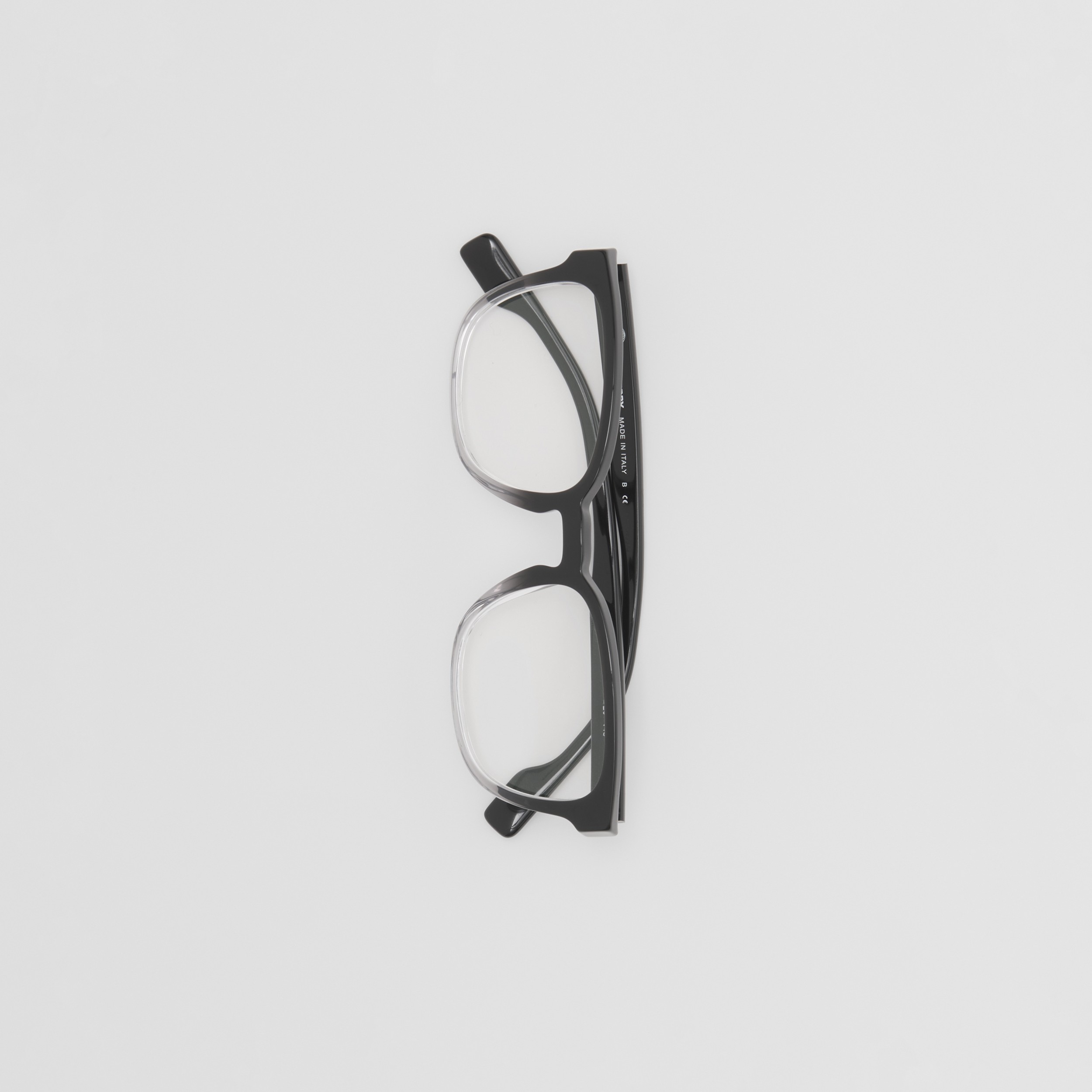 Eckige Korrekturbrille mit Logodetail (Schwarz/transparent) - Herren | Burberry® - 4