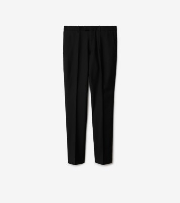 Wool Tailored Trousers in Black - Men | Burberry® Official