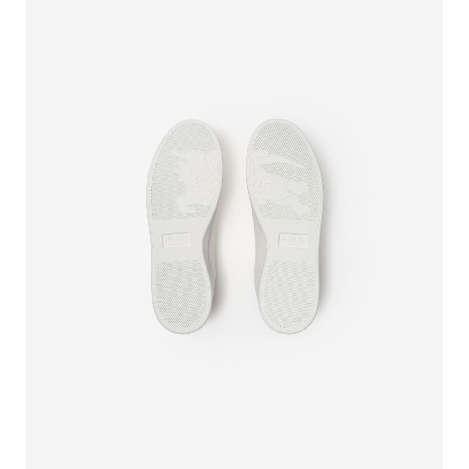 Leather Set Sneakers​ in Porcelain white/wave blue - Men | Burberry® Official