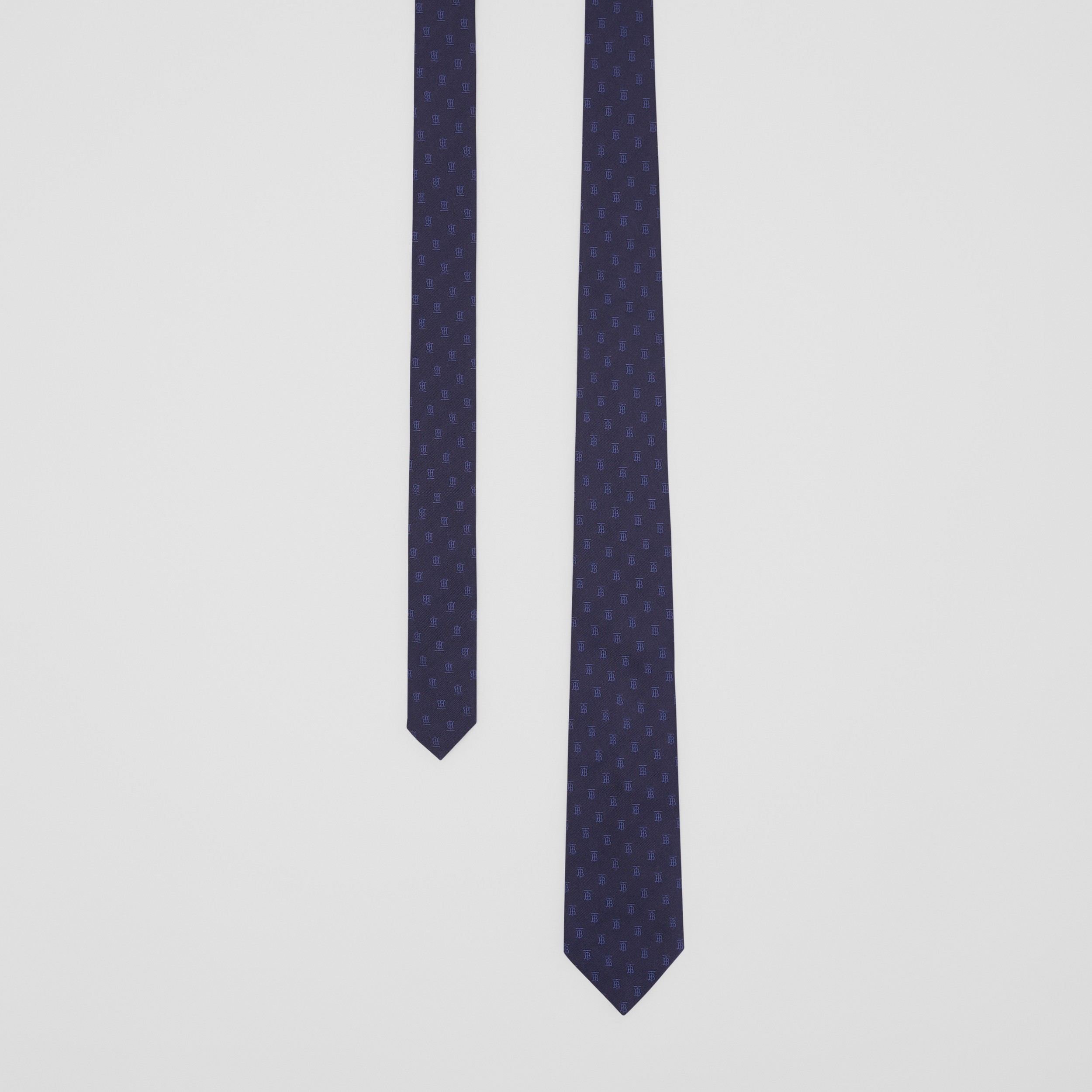 Klassische Seidenjacquard-Krawatte mit Monogrammmuster (Marineblau) - Herren | Burberry® - 1