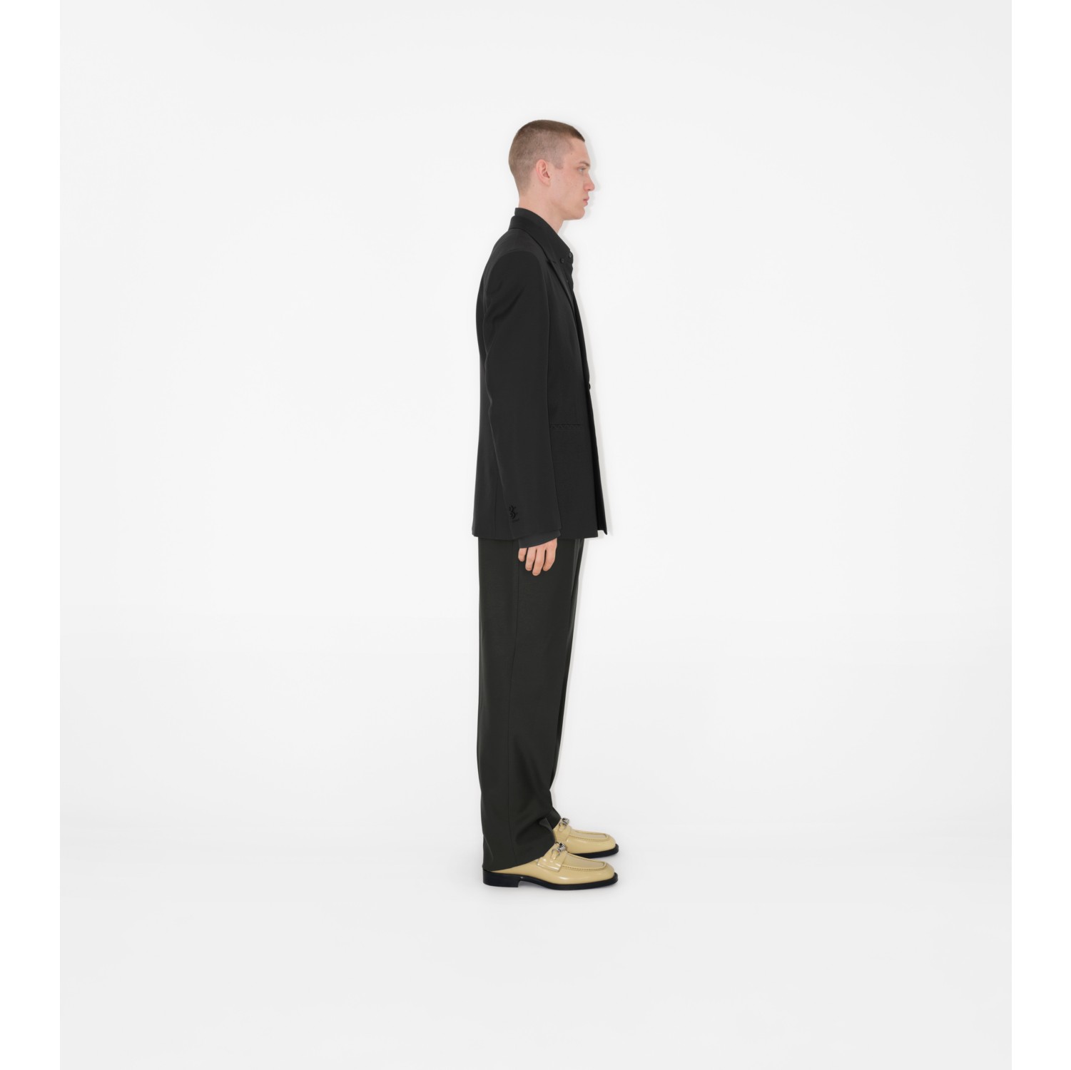 Wool Tailored Jacket in Onyx - Men | Burberry® Official