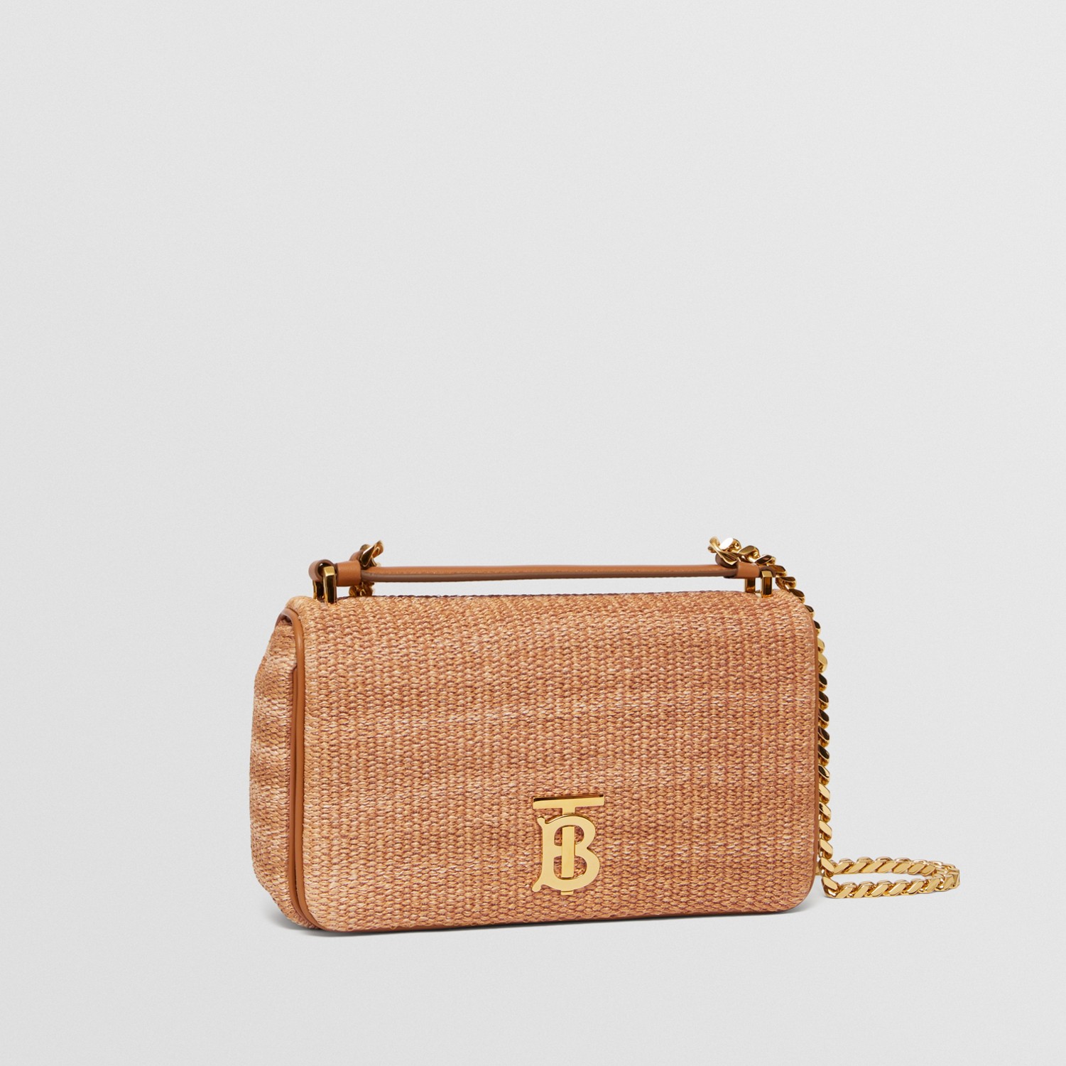 Raffia-effect Small Lola Bag in Natural - Women | Burberry® Official