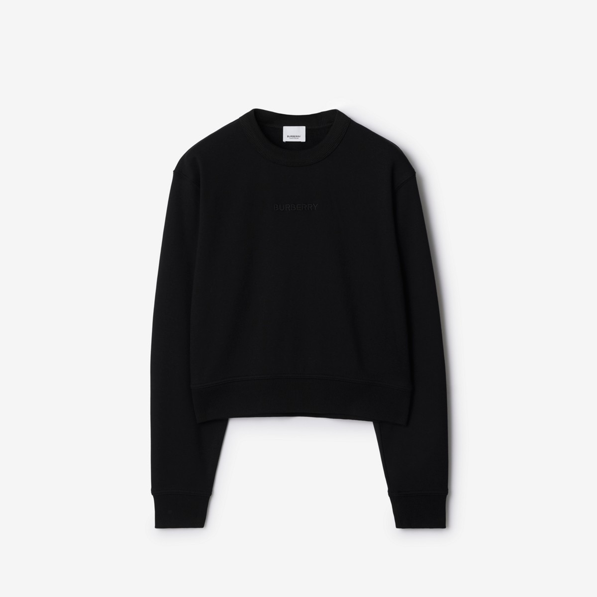Burberry Cotton Sweatshirt In Black