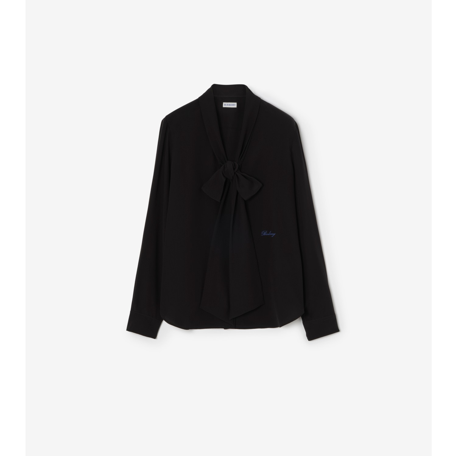 Silk Crepe De Chine Scarf Blouse