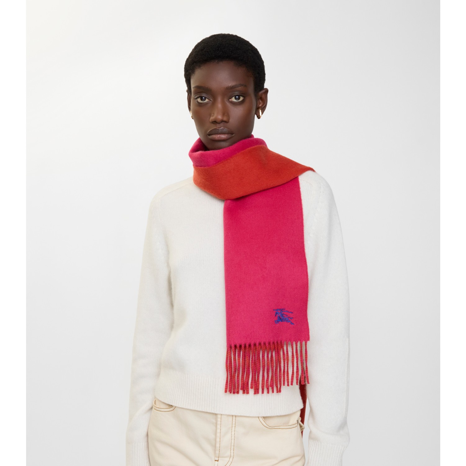 Reversible Cashmere Scarf in Tart/roux | Burberry® Official