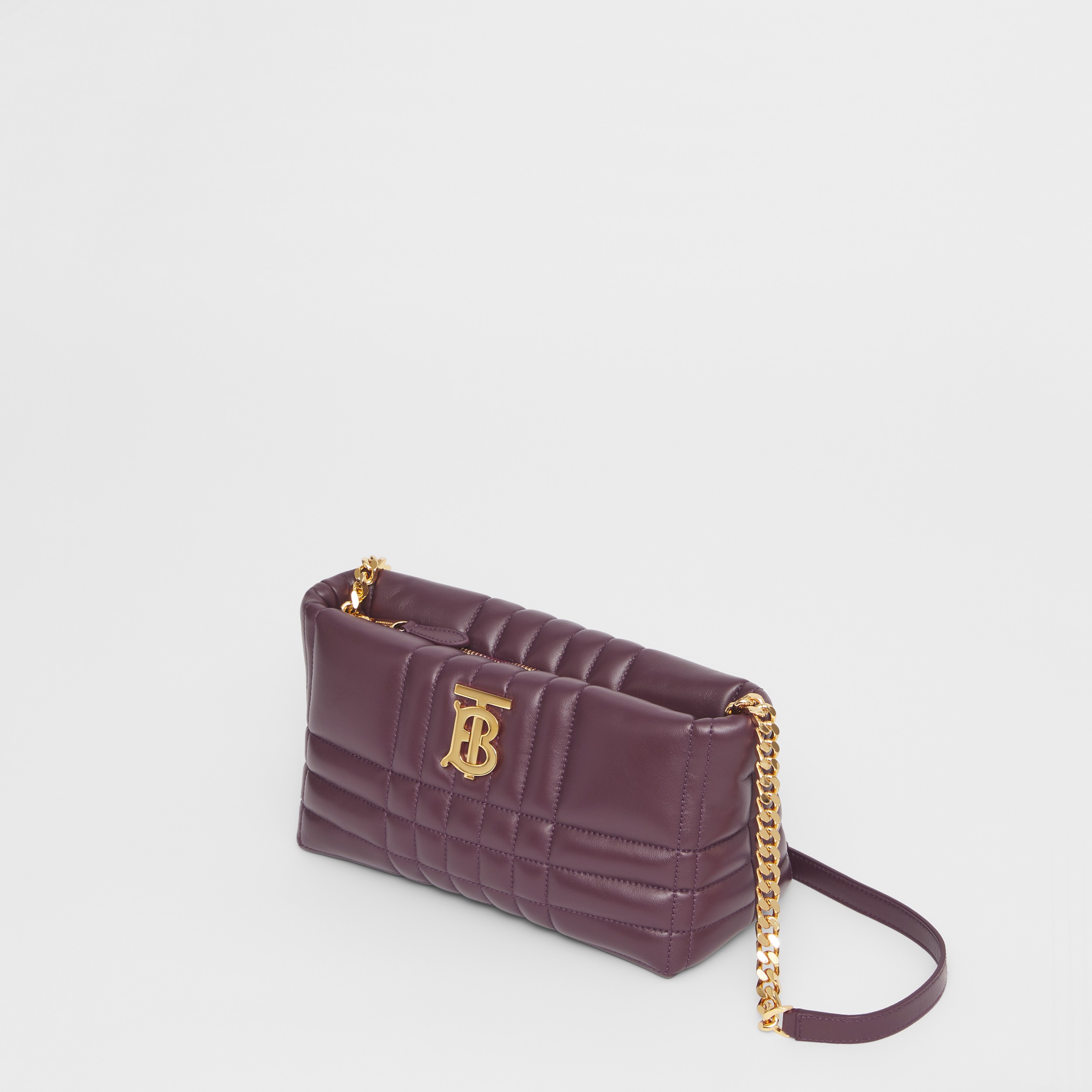 Quilted Leather Small Soft Lola Bag in Deep Maroon - Women | Burberry® Official - 4