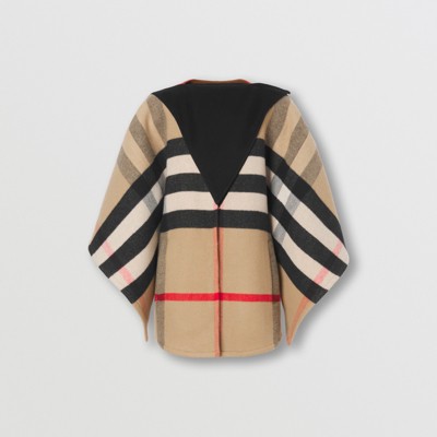burberry mega check cape
