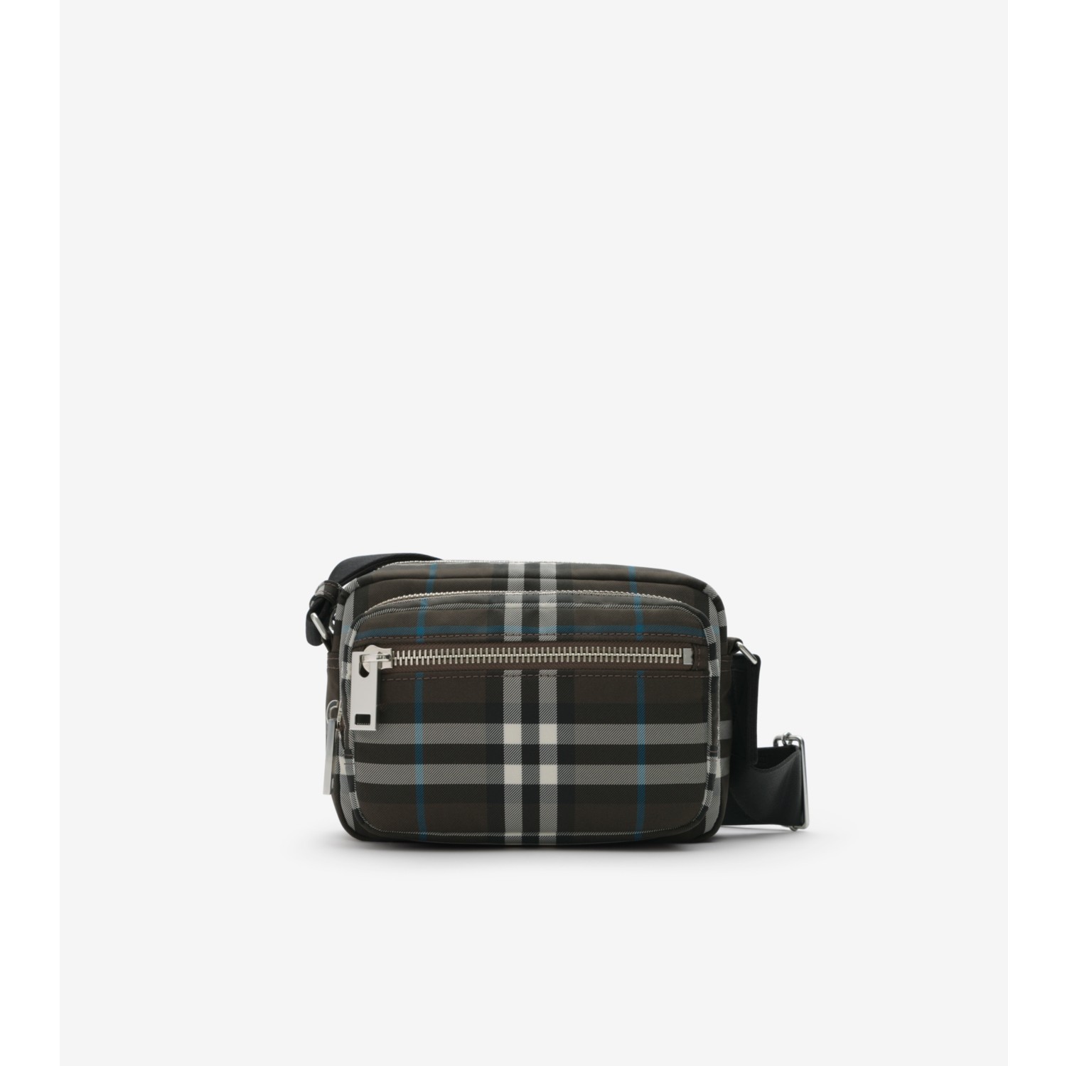 Check Crossbody Bag in Snug brown - Men | Burberry® Official