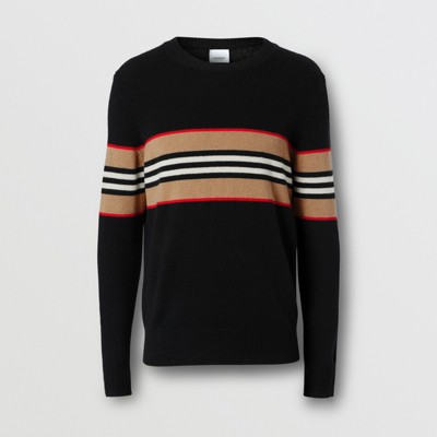 Icon Stripe Detail Cashmere Sweater in 