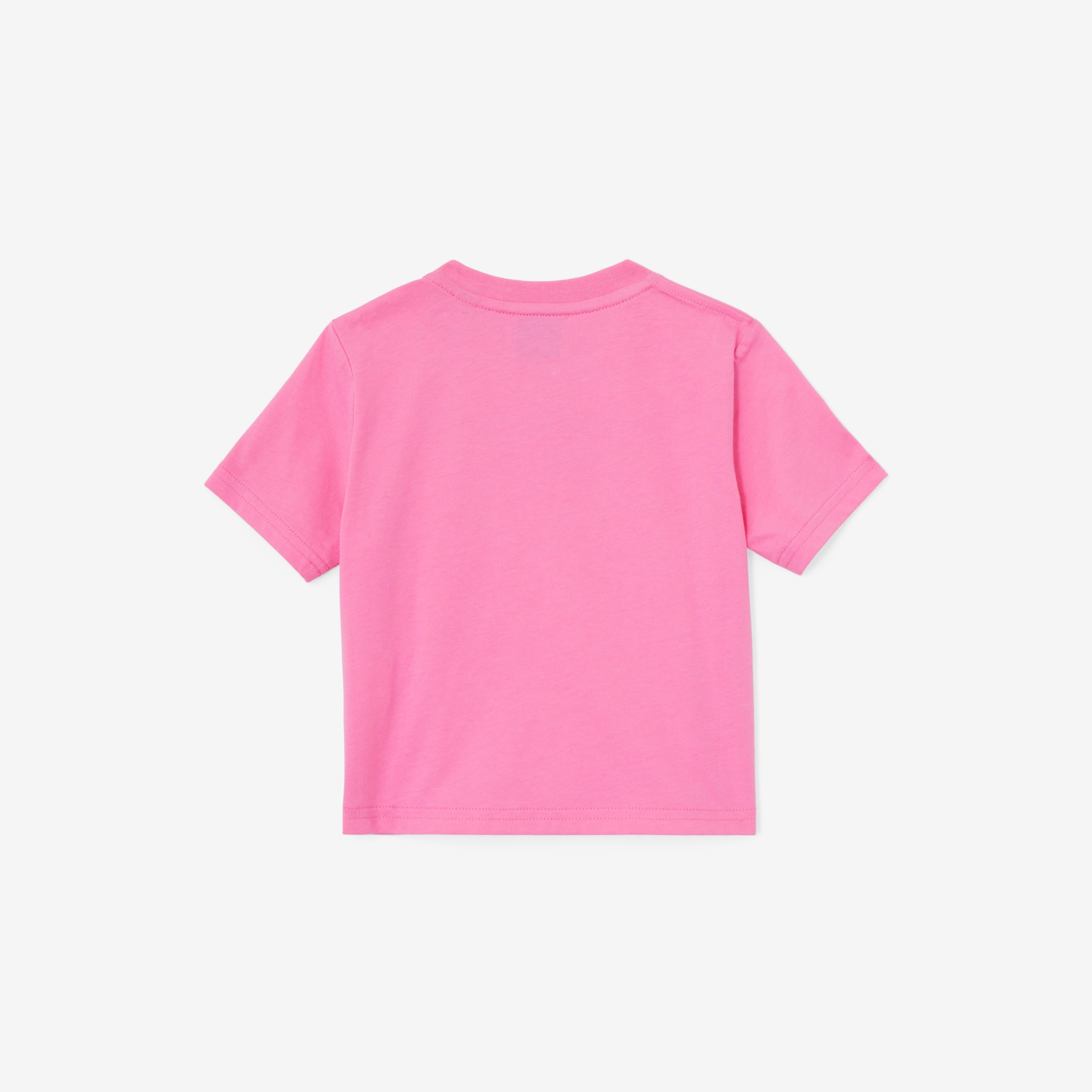 Horseferry Print Cotton T-shirt in Bubblegum Pink - Children | Burberry® Official - 2