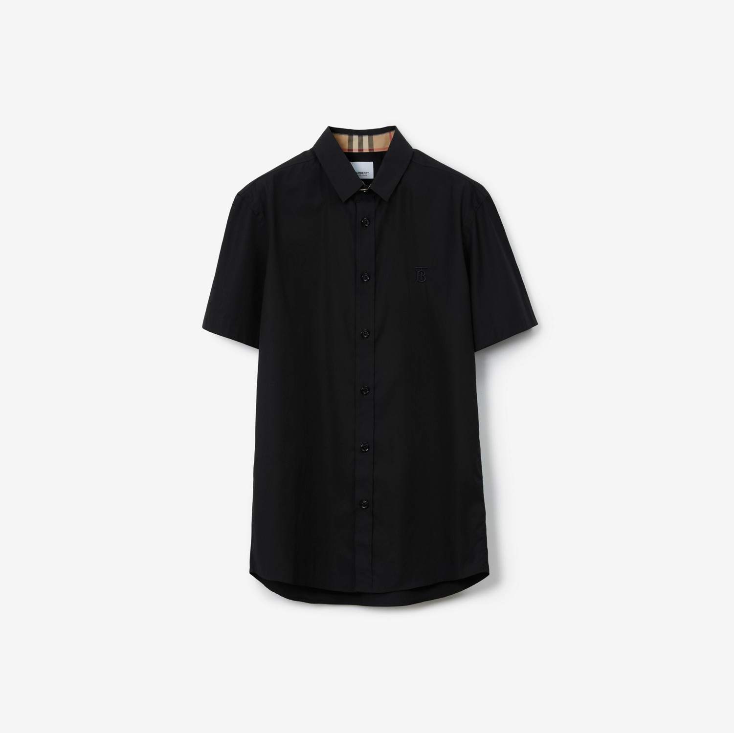 Cotton Shirt in Black - Men | Burberry® Official