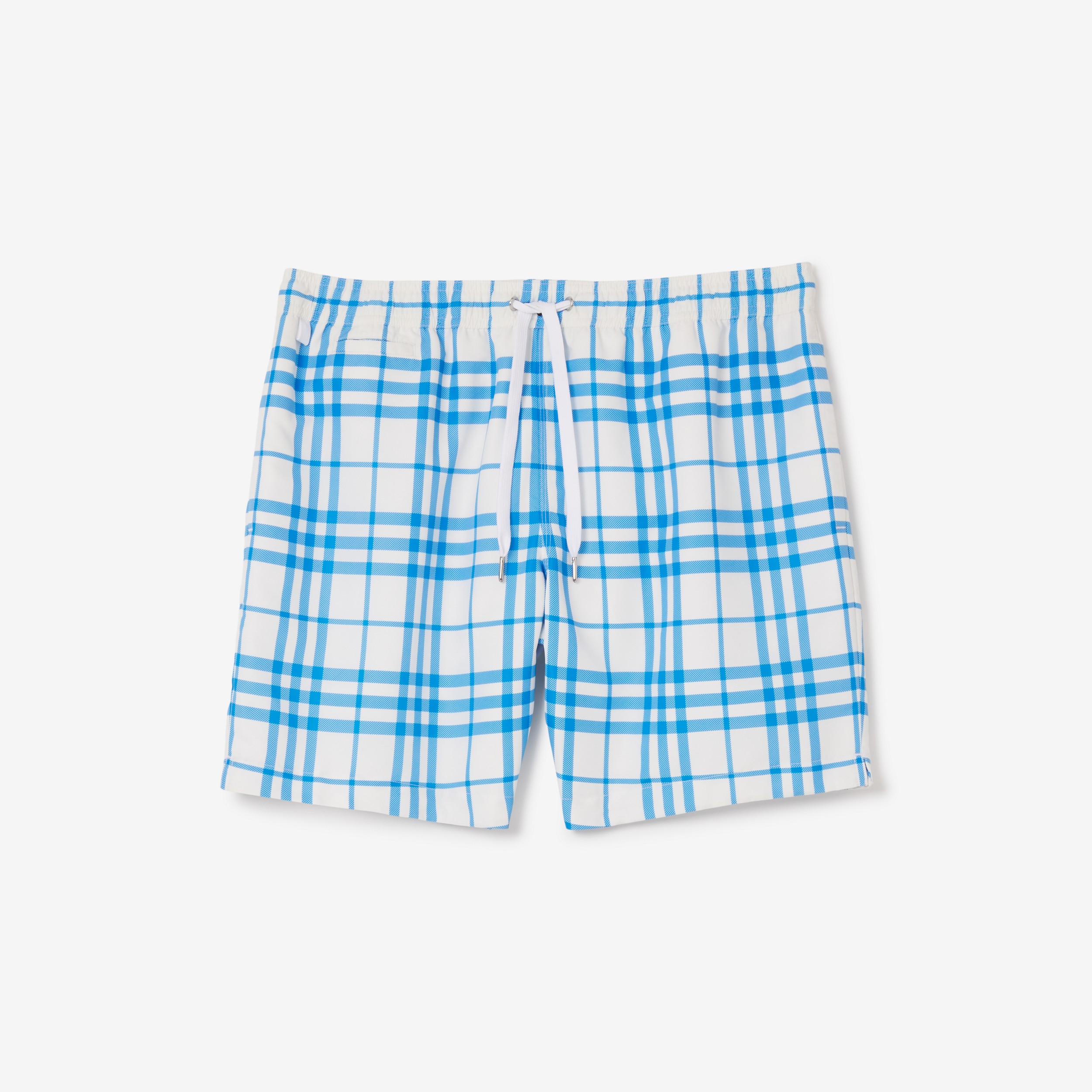 Check Drawcord Swim Shorts in Optic White - Men | Burberry® Official - 1
